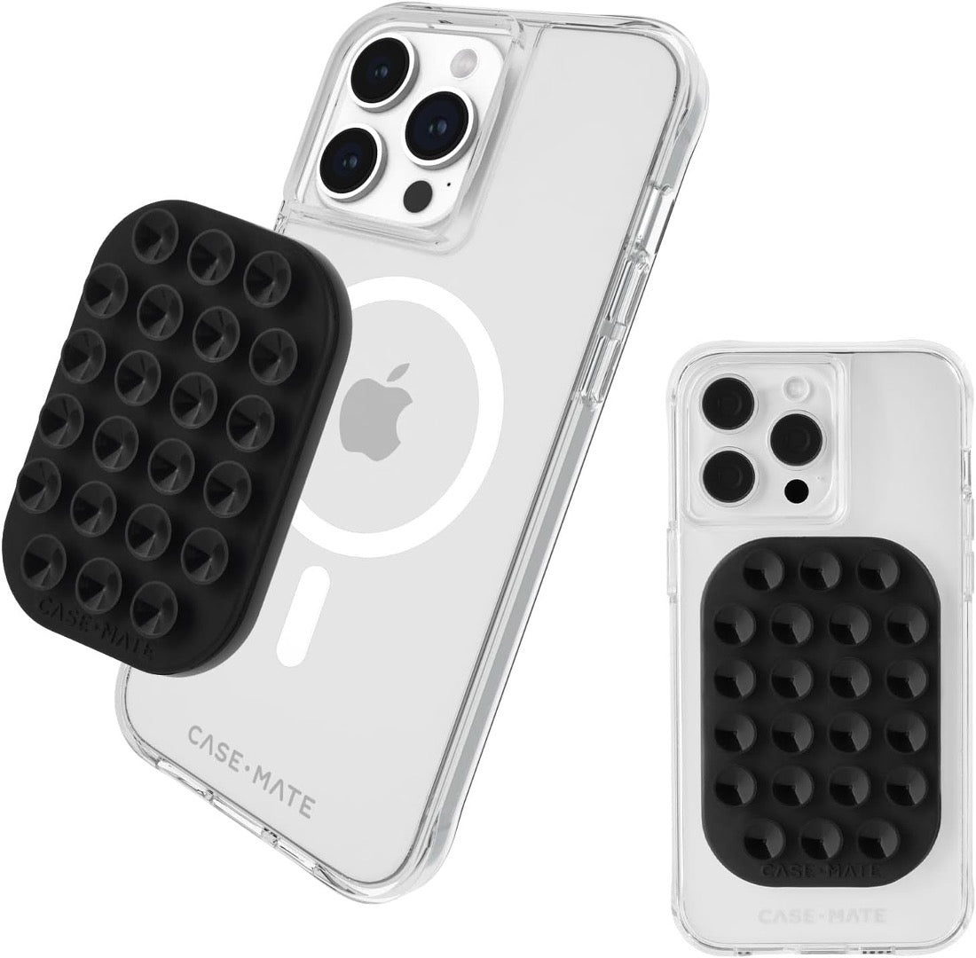 Case Mate MG Suction Mount Stand - Universal Phone Holder for Car Dashboard, Bike, Office Desk - Secure & Adjustable Black Phone Mount for iPhone, Samsung, Google Pixel (Perfect for Driving, Cycling & Video Calls)