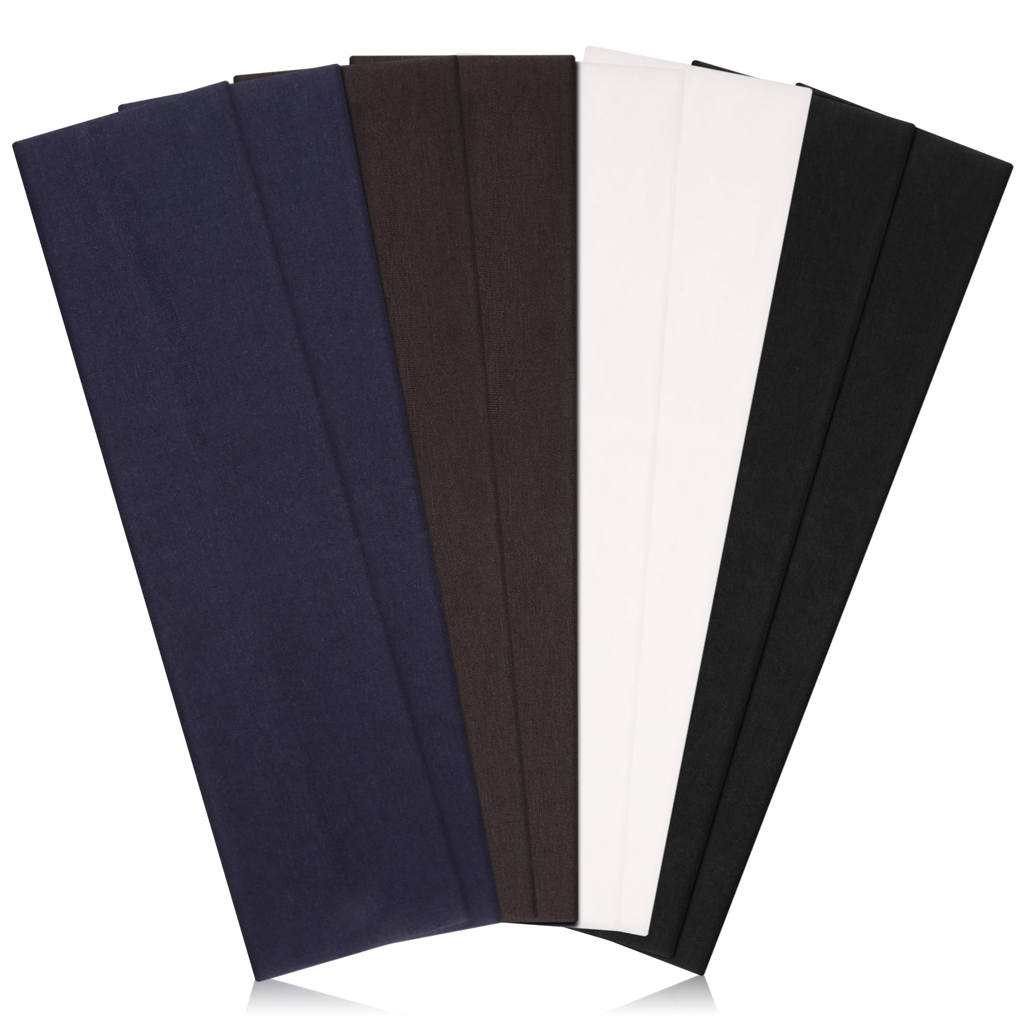 Non-Slip Headbands for Women - Soft Cotton Stretchy Sports Hair Bands for Yoga, Running & Outdoor Exercise - 8 Pack - Perfect for Workouts, Gym Sessions and Active Lifestyles
