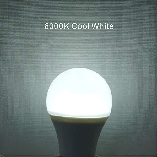 Boxlood Dusk to Dawn LED Light Bulbs with Built-in Light Sensor - 9W 6000K Cool White (60W Equivalent) - A19 E26 Base - Auto On/Off for Indoor & Outdoor Use - Perfect for Porches, Garages, and Security Lighting (2 Pack)