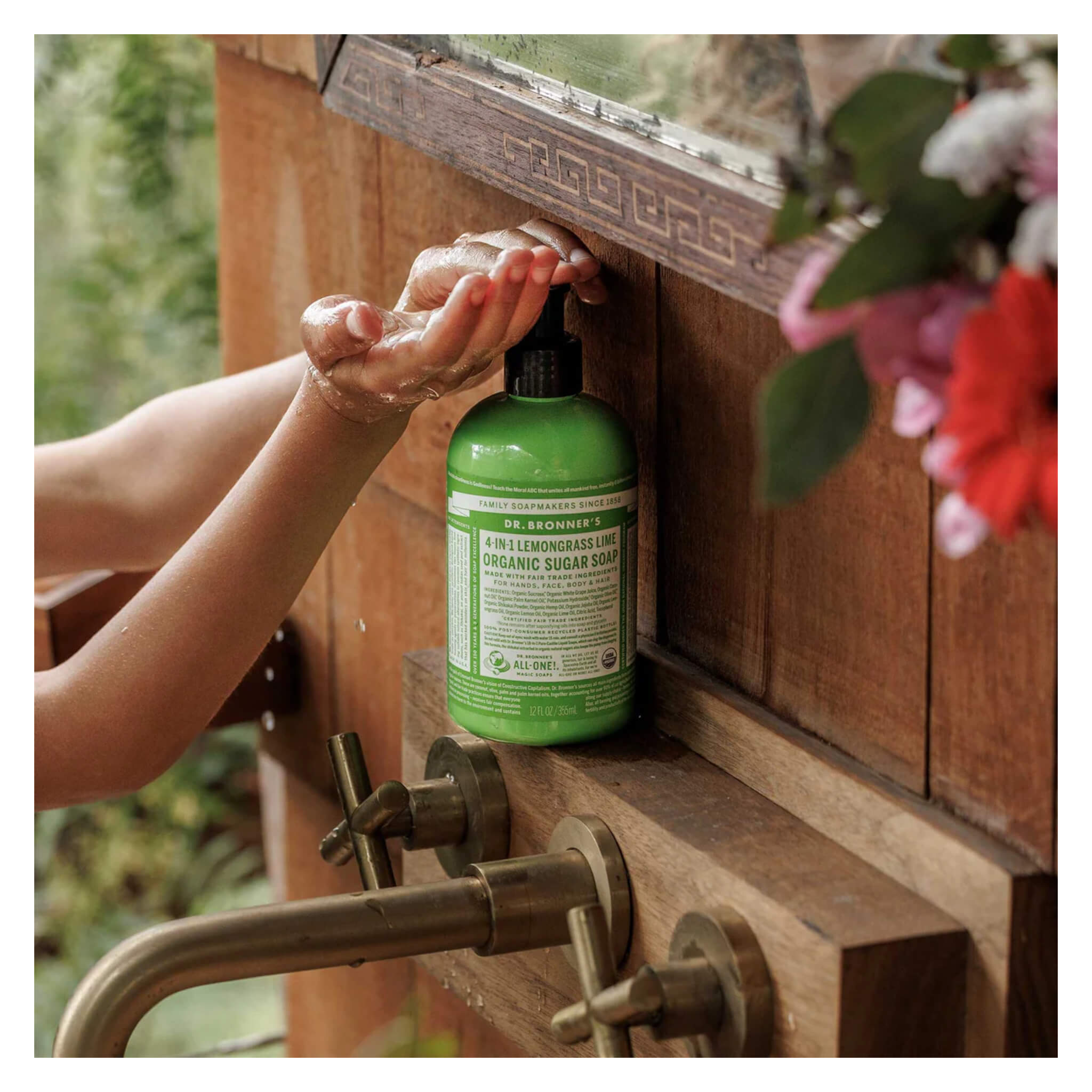 Organic Sugar Soap with Lemongrass & Lime - Natural Exfoliating Body Scrub for Soft Skin - Perfect for Spa Day & Relaxing Bath Time
