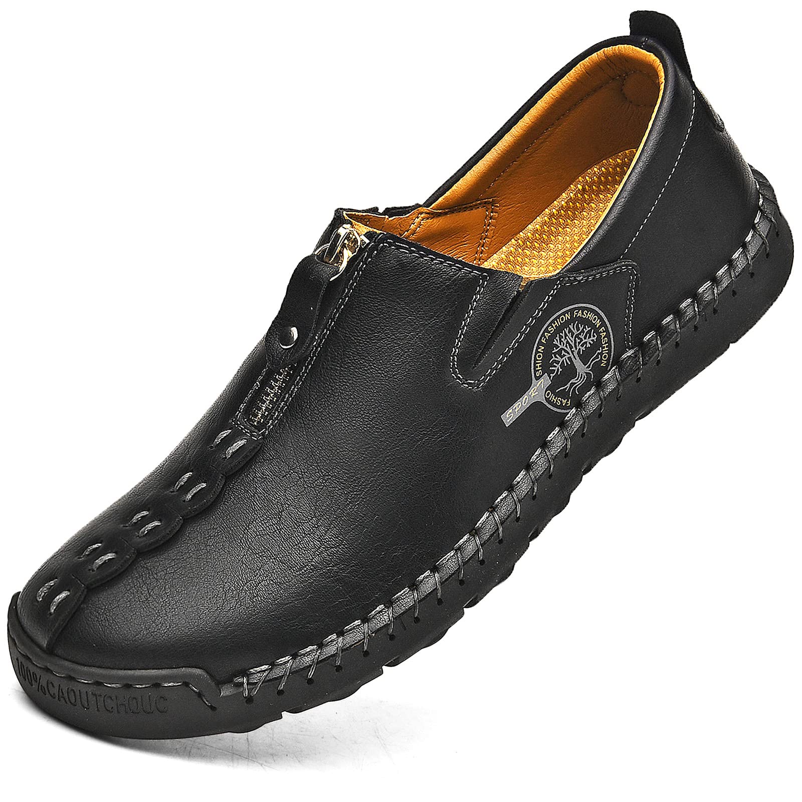 **Men's Casual Leather Slip-On Shoes – Breathable & Comfortable Walking Shoes for Men | Perfect for Travel, Work & Everyday Wear**