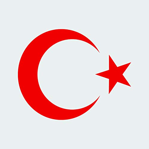 Premium Turkish Flag Emblem Sticker - Self-Adhesive Vinyl Decal for Cars, Laptops & Walls - TUR TR National Symbol - Perfect for Home Decor, Travel Accessories & Patriotic Displays