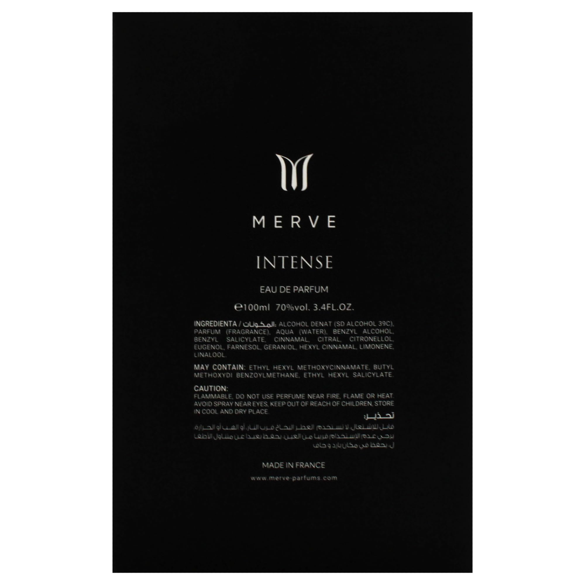 Intense for Men Eau de Parfum - 3.4 oz / 100ml Luxury Cologne Spray for Men, Long Lasting Fragrance for Date Night, Office & Special Occasions
