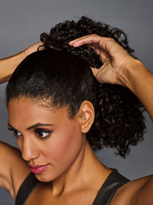 12 Coily Cinched Ponytail Extensions | Synthetic Hair Ponytail for Black Women - Perfect for Parties, Weddings & Everyday Styling