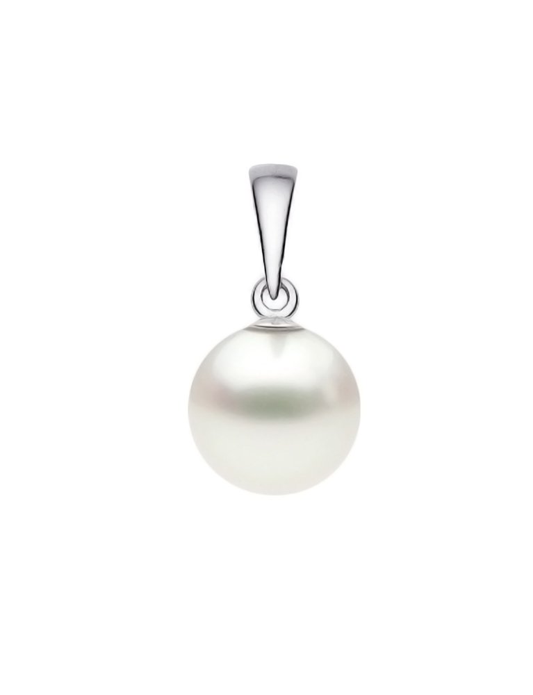 Japanese White Akoya Cultured Pearl Pendant Necklace for Women - AA+ Quality 925 Sterling Silver Jewelry - Perfect for Weddings, Anniversaries & Special Occasions