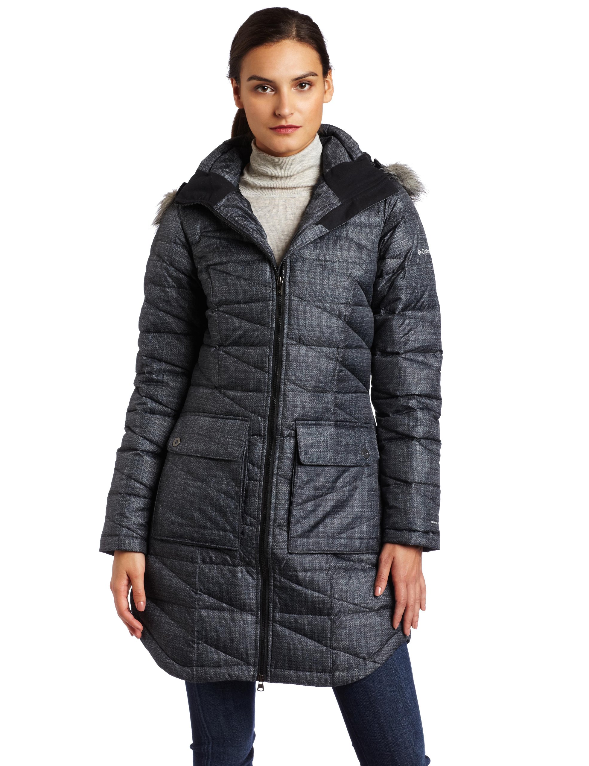 Columbia Women's Down Home Diva Long Jacket - Waterproof Winter Coat with Hood, Lightweight Insulated Puffer Jacket for Cold Weather - Perfect for Skiing, Snowboarding & Outdoor Adventures