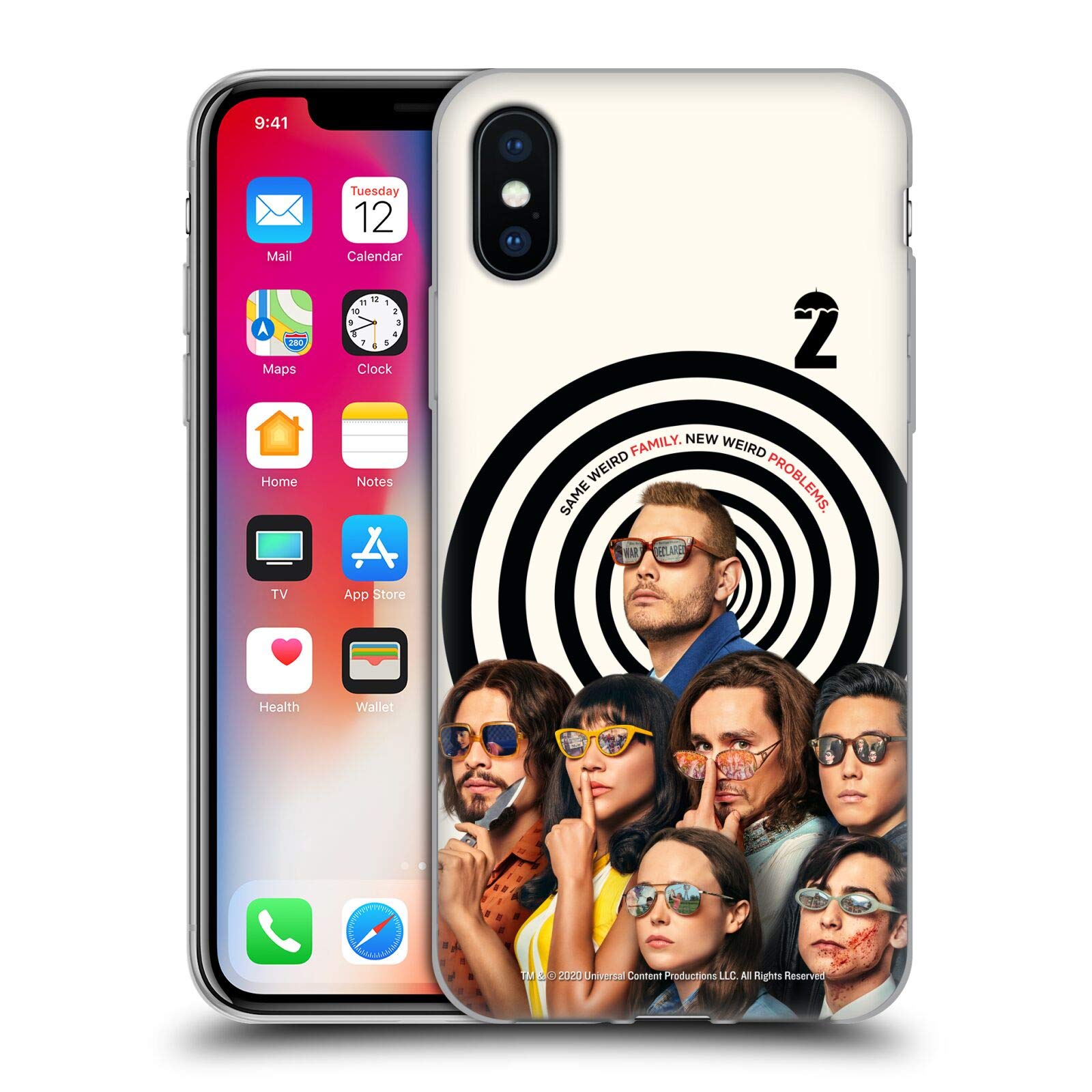 Officially Licensed The Umbrella Academy Season 2 Characters Soft Gel Phone Case for Apple iPhone X/Xs - Durable Protection with Unique Design, Perfect for Fans and Everyday Use