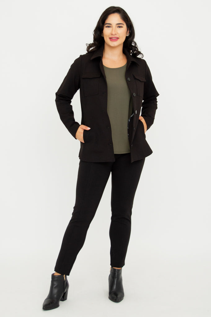Lolo Jacket for Women - Soft Modal Fabric, Lightweight & Comfortable, Black - Perfect for Casual Outings, Travel & Layering