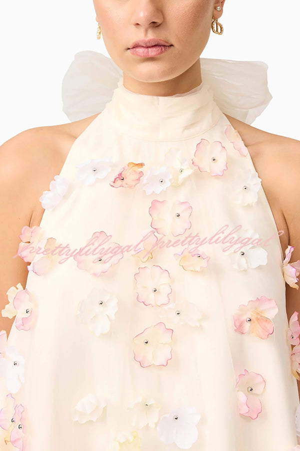 Sweet Floral Embroidered Sleeveless Mini Dress for Women - Summer Party, Wedding Guest, Date Night Outfit