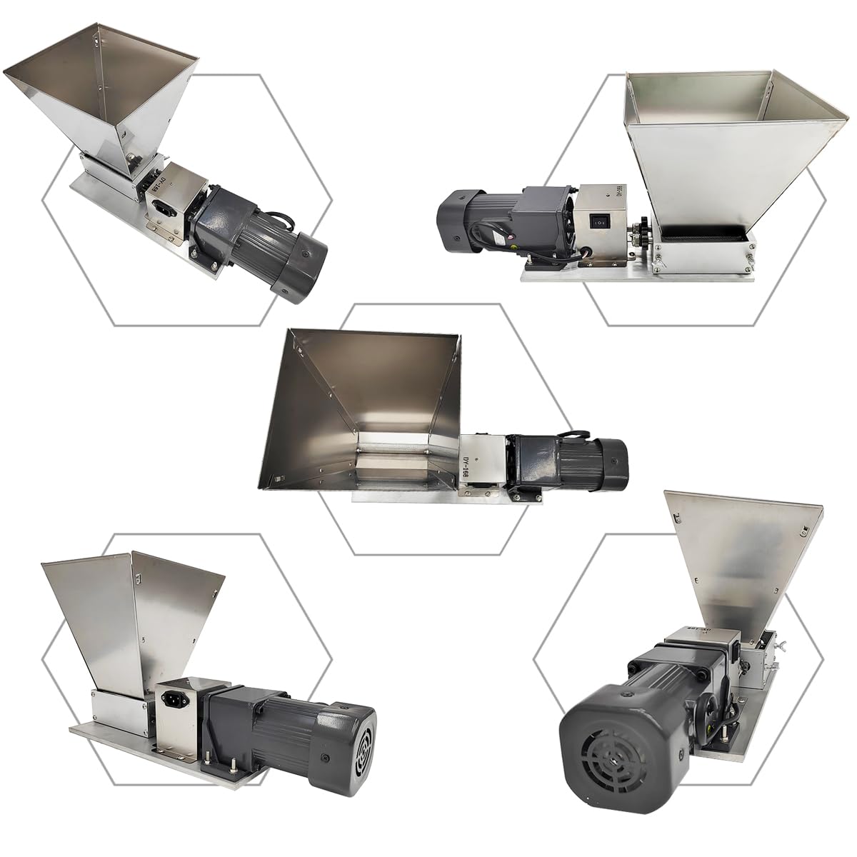 110V 60W 75RPM Stainless Steel Grain Grinder Mill - Manual/Electric Dual Mode with 4 Hopper & 2 Rollers - Perfect for Home Brewing, Crushing Malt, Corn, Wheat, Cereal & Beans - Ideal for Beer Making, Baking & Coffee Grinding