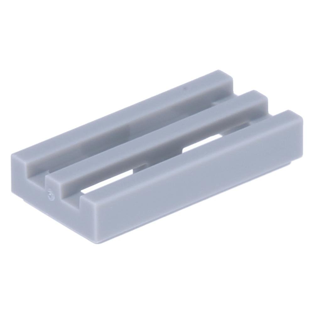 LEGO 50-Piece Modified 1x2 Grille Tiles with Bottom Groove - Light Bluish Gray Building Bricks for LEGO Sets, MOCs, and DIY Projects