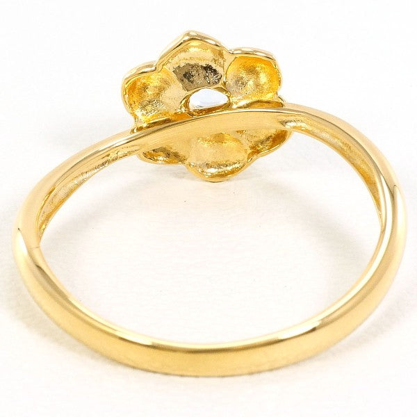 18K Yellow Gold Aquamarine Ring for Women - Elegant March Birthstone Jewelry Gift for Anniversary, Engagement & Special Occasions