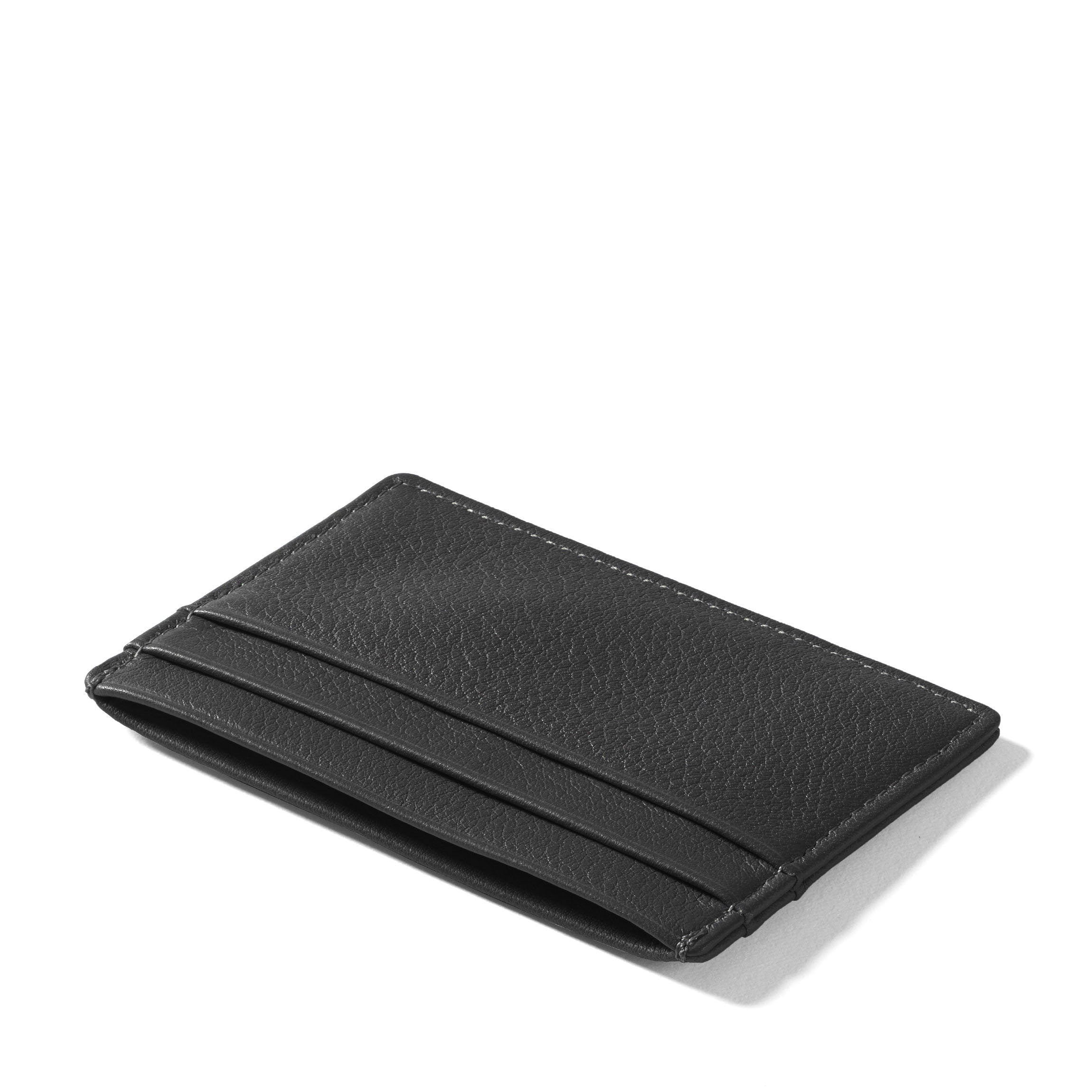Slim Card Case Black Onyx - Ultra Thin RFID Blocking Wallet for Credit Cards & IDs | Perfect for Travel, Business, and Everyday Use