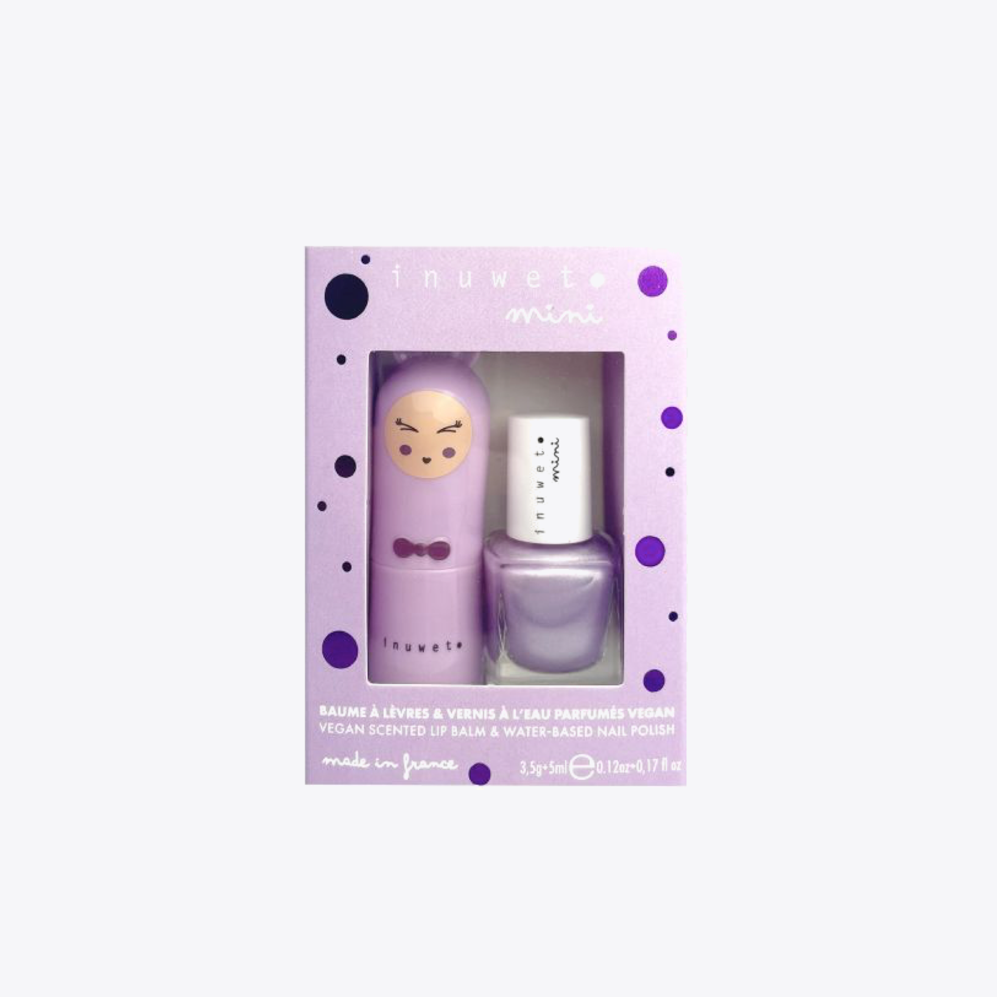 Moisturizing Lip Balm & Long-Lasting Nail Polish Set - Hydrating Purple Tinted Lip Care & Vibrant Purple Nail Enamel for Dry Lips & Manicure | Perfect for Daily Use, Gift Giving & Beauty Routine