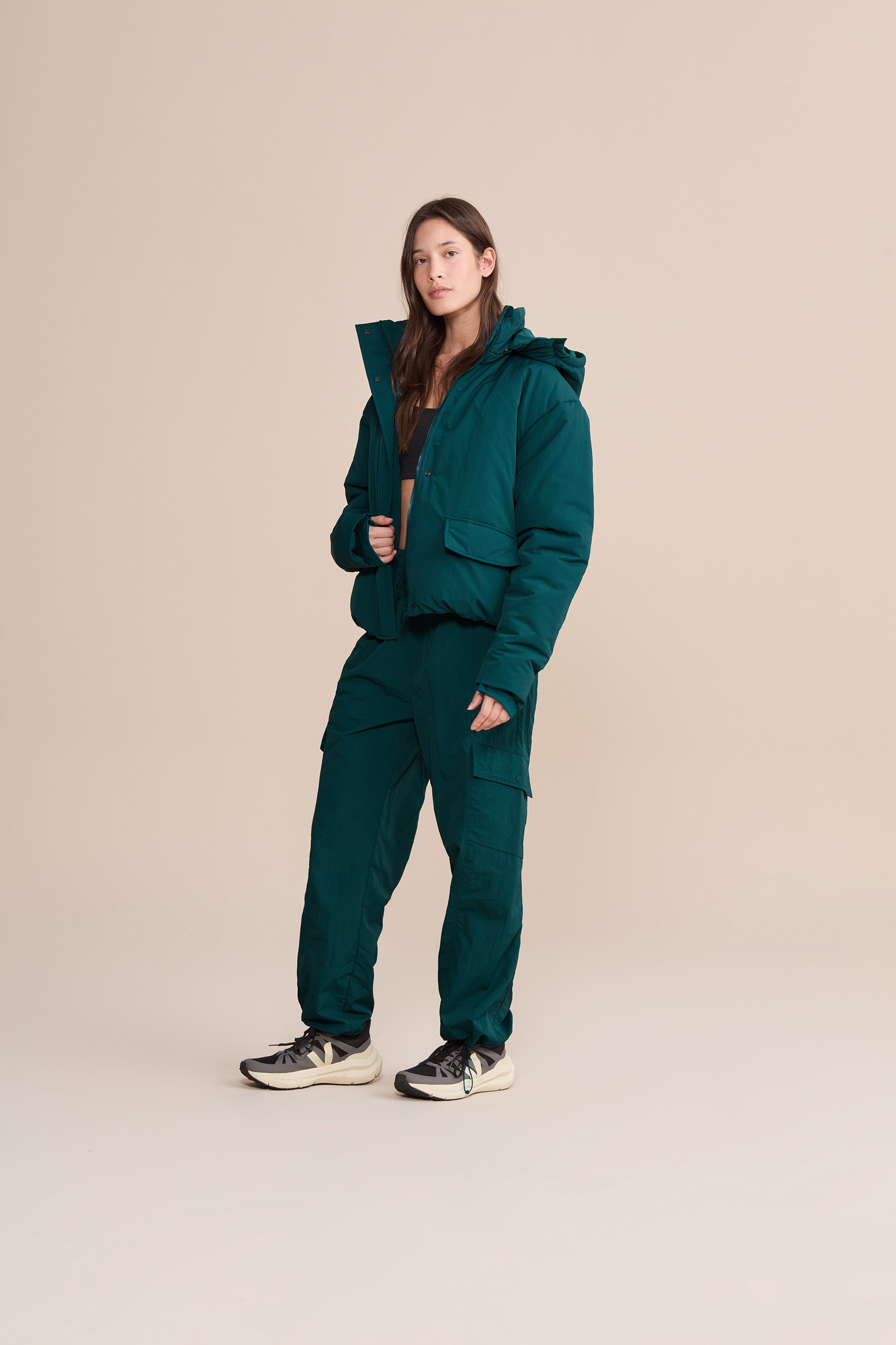 Fluffy Nylon Core Jacket - Lightweight Warm Winter Coat for Women & Men - Perfect for Outdoor Activities, Hiking, and Cold Weather Fashion