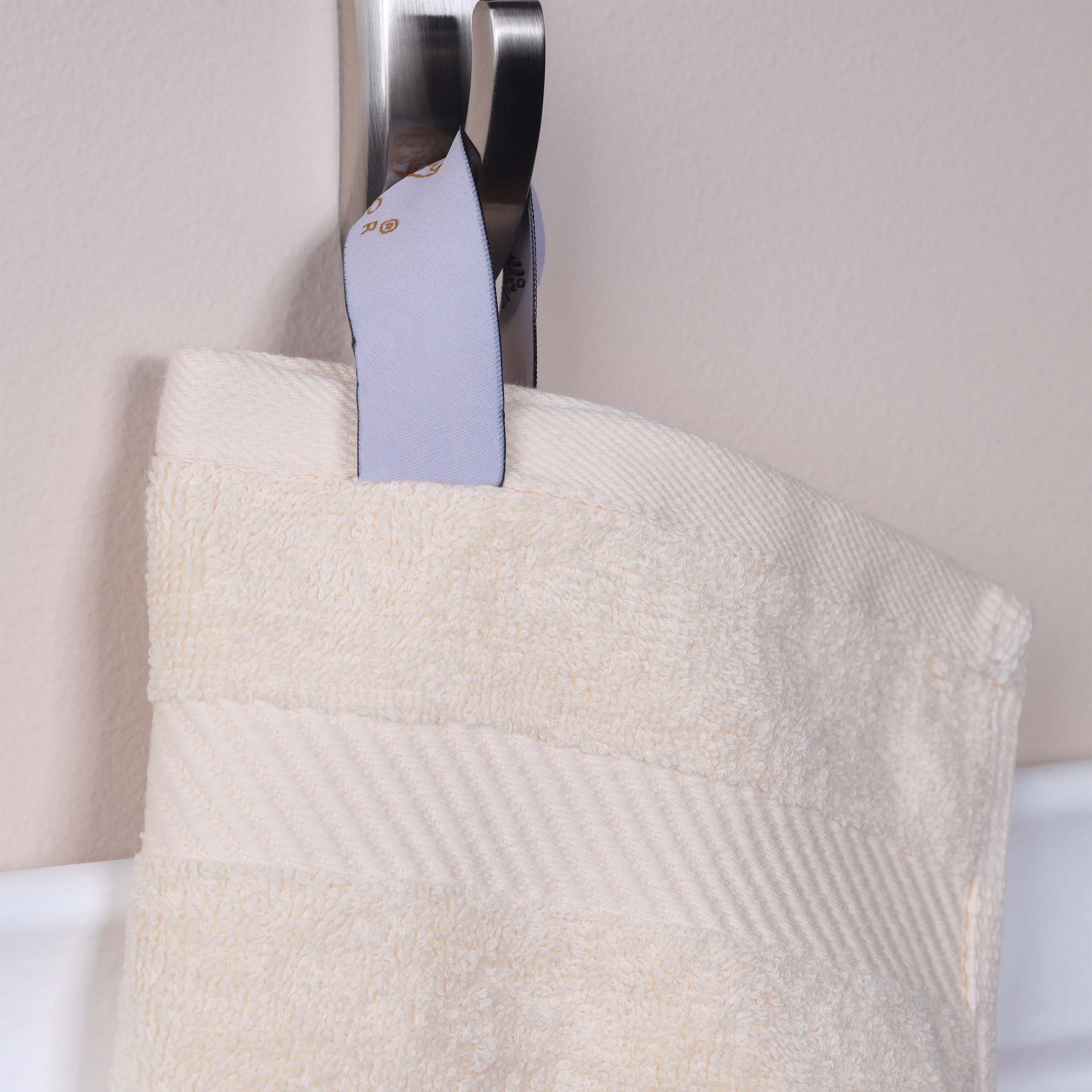 Premium 6-Piece Egyptian Cotton Hand Towel Set with Elegant Dobby Border - Soft & Absorbent for Bathroom, Kitchen, and Guest Use