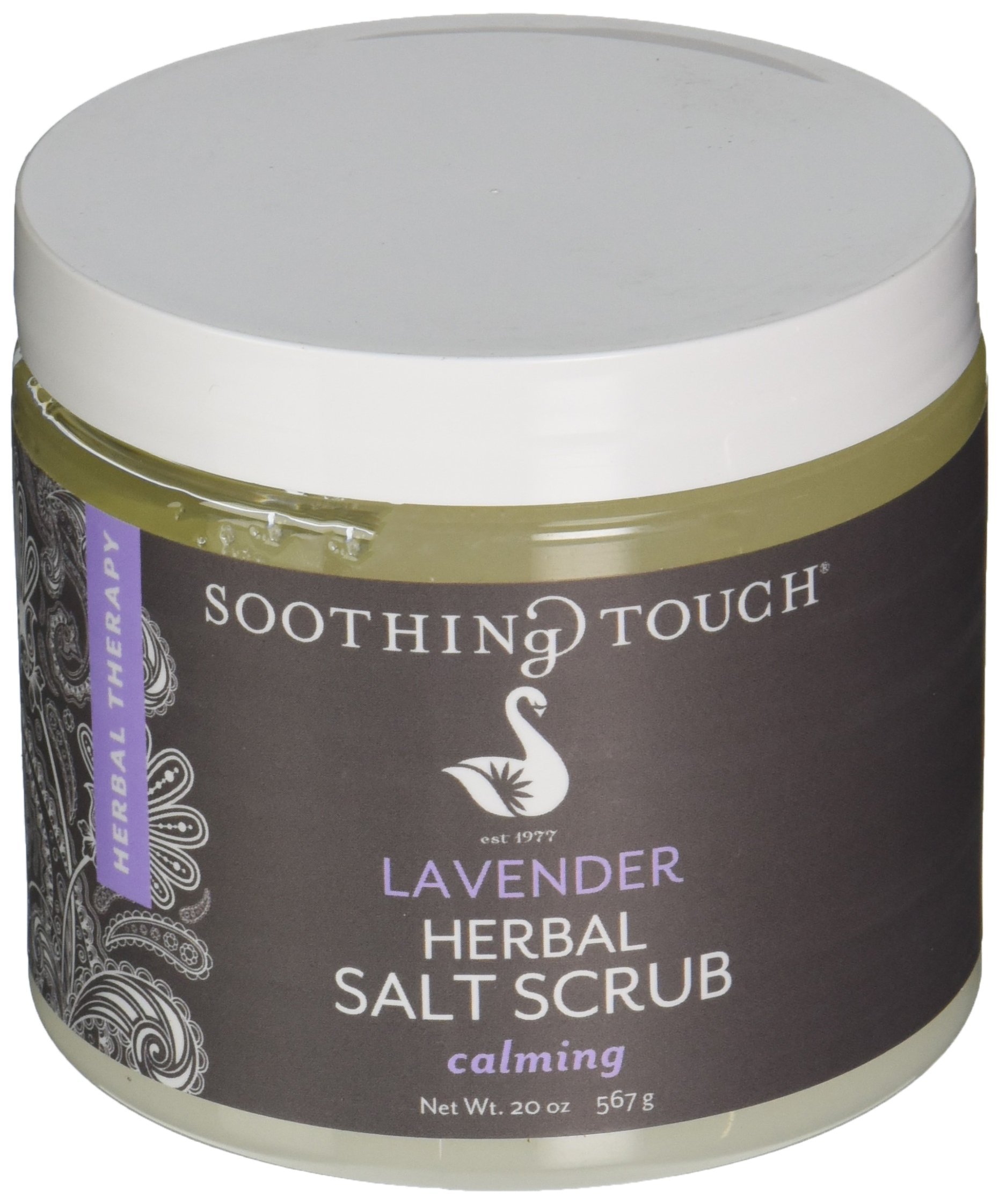Soothing Lavender Herbal Salt Scrub for Body & Face - Exfoliating & Moisturizing Skin Care - 20oz - Perfect for Relaxing Bath, Spa Day & Self Care Routine