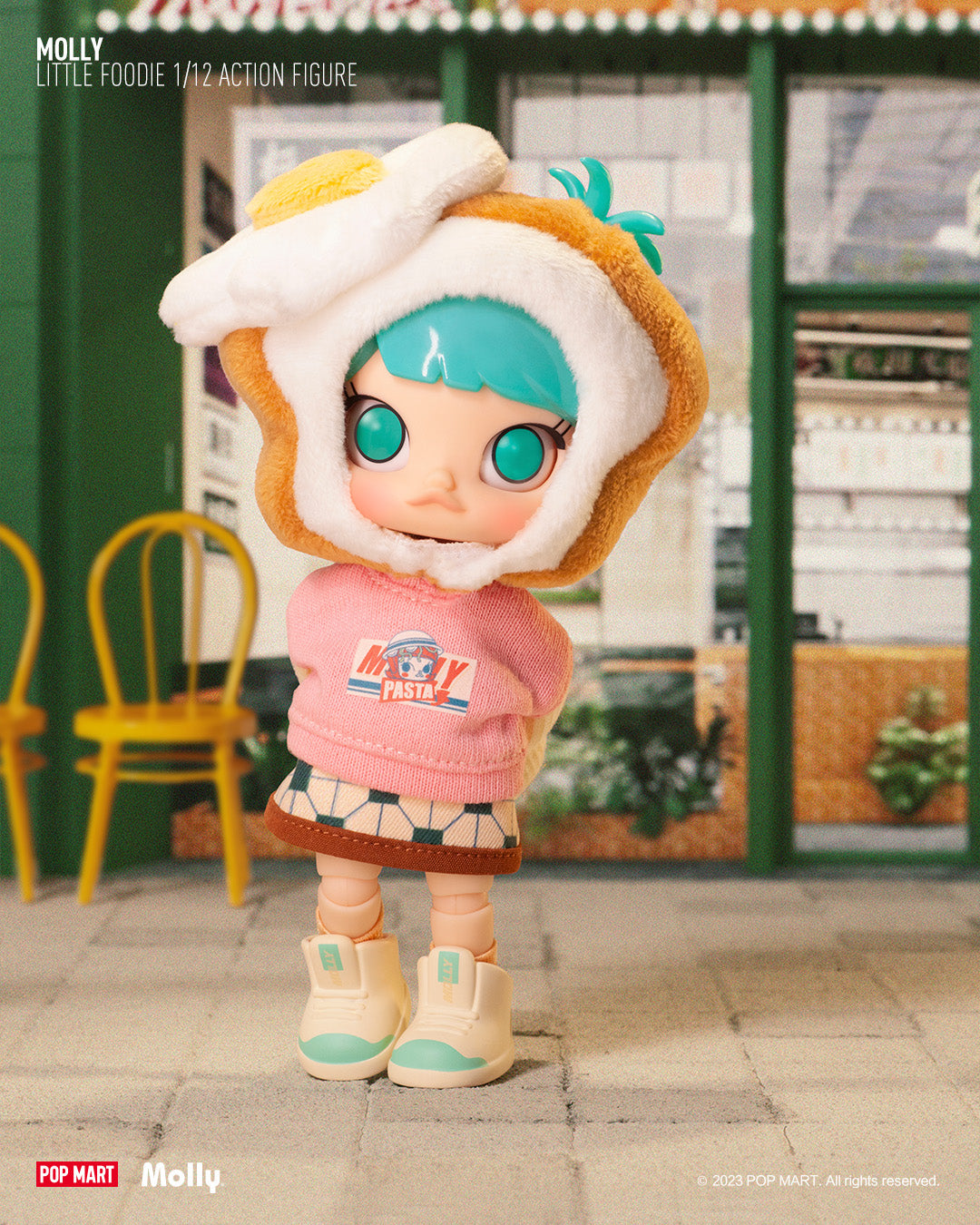 POP MART Molly Little Foodie 1/12 Scale Collectible Action Figure - Perfect for Display, Gifts, and Anime Collections