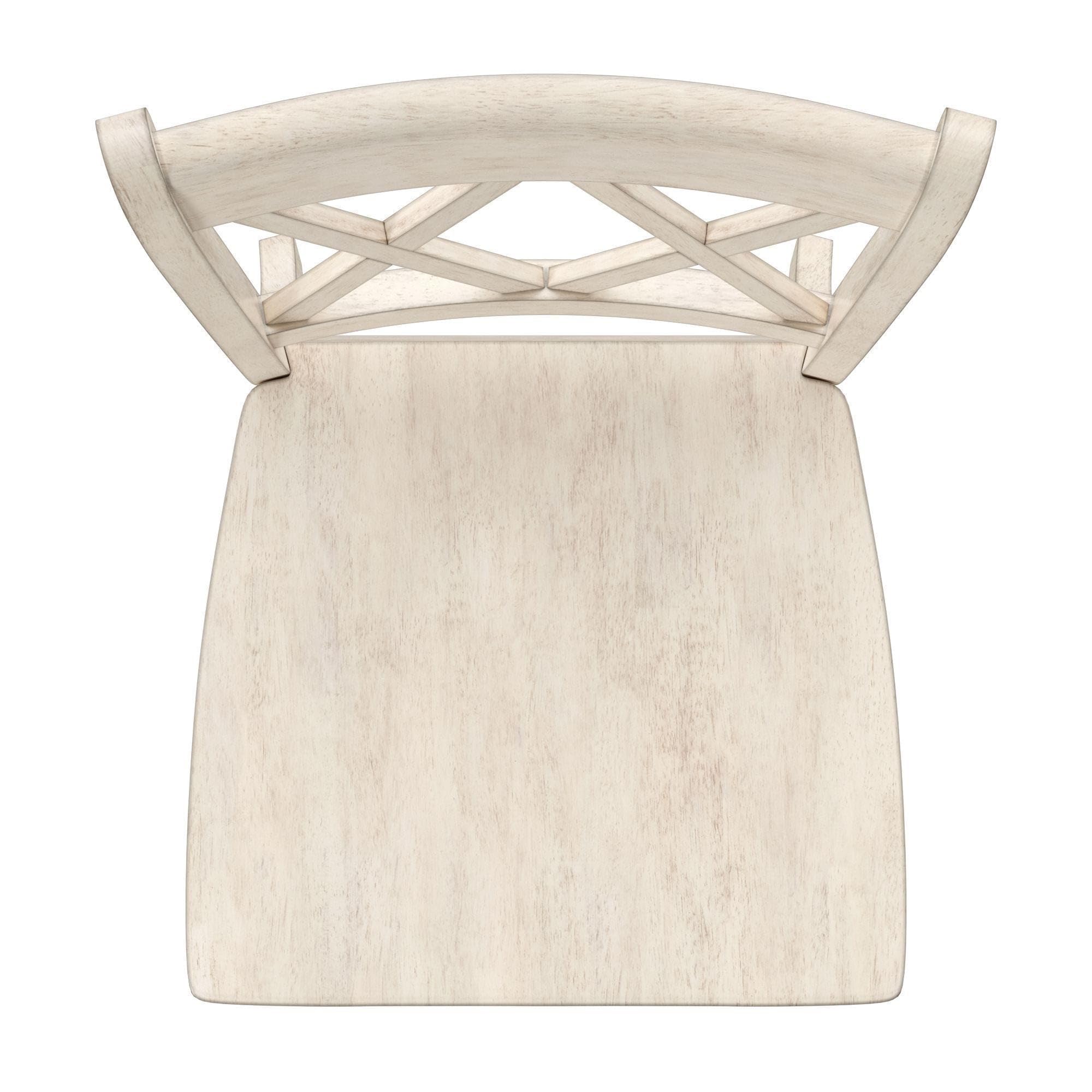 Classic Eleanor X Back Wood Dining Chairs (Set of 2) - Antique White Finish for Farmhouse & Traditional Dining Rooms - Perfect for Kitchen Tables, Breakfast Nooks & Formal Dining Areas