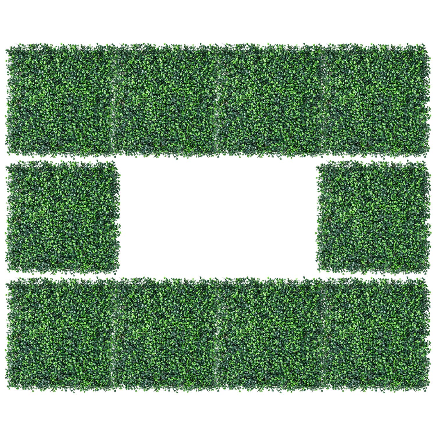 12 Pack Artificial Boxwood Hedge Panels - 20