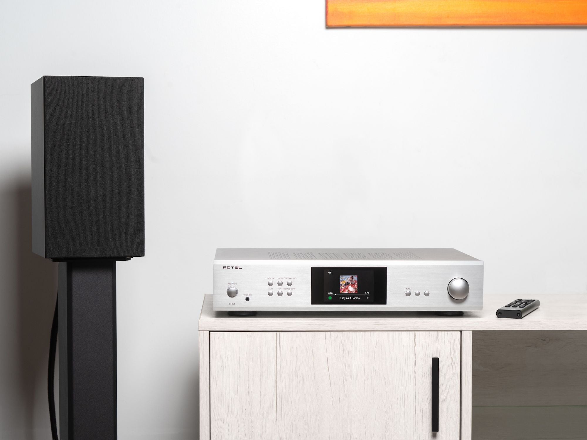 Rotel S14 Integrated Streaming Amplifier with High-Fidelity Audio - Floor Model for Home Theater & Audiophile Systems | Perfect for Living Rooms, Studios & Entertainment Spaces