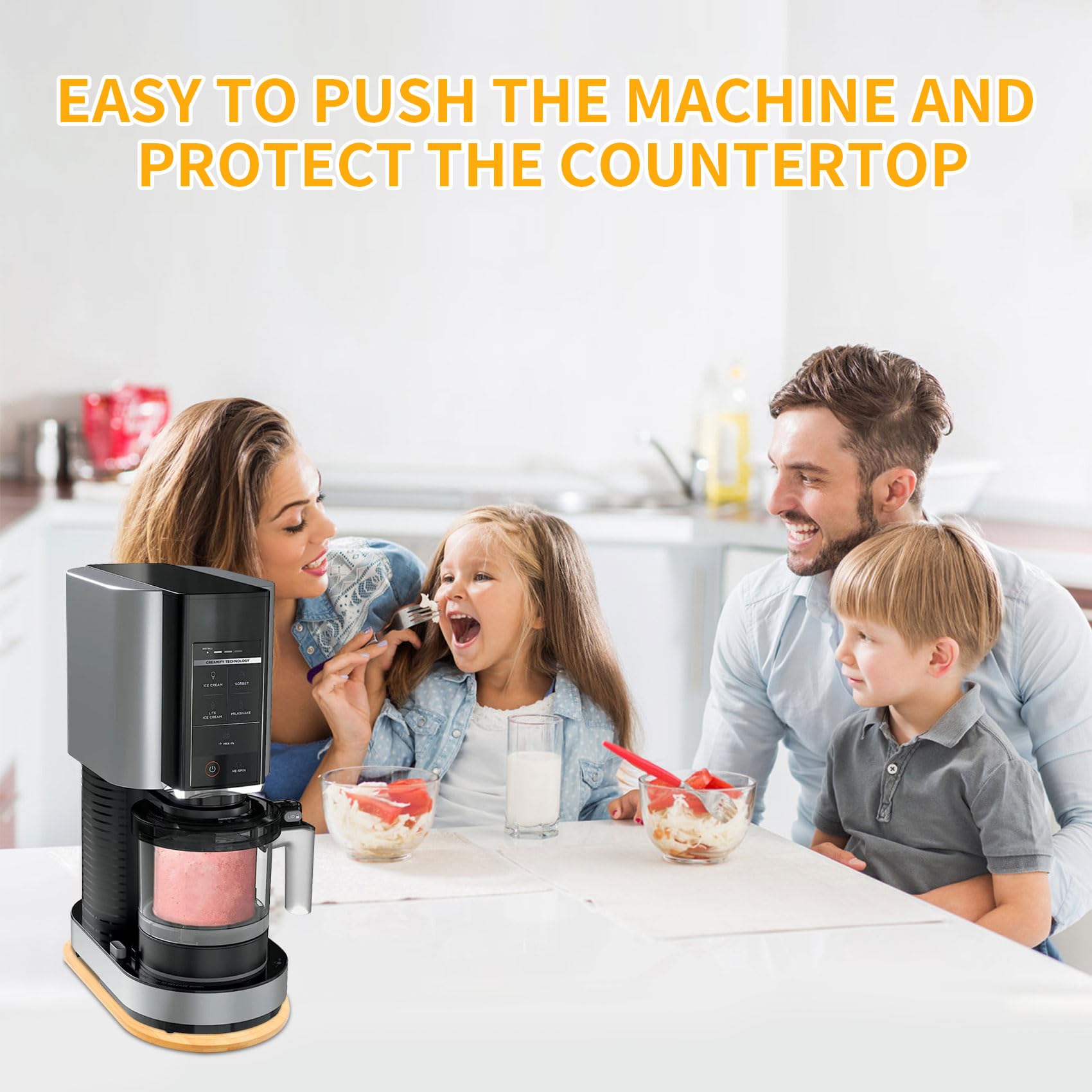Ninja CREAMi Ice Cream Maker Sliding Tray - Compatible with NC299AMZ NC300 NC301 Models | Under Cabinet Storage Caddy for Kitchen Countertop Organization | Perfect for Small Kitchen Spaces & Easy Ice Cream Maker Access