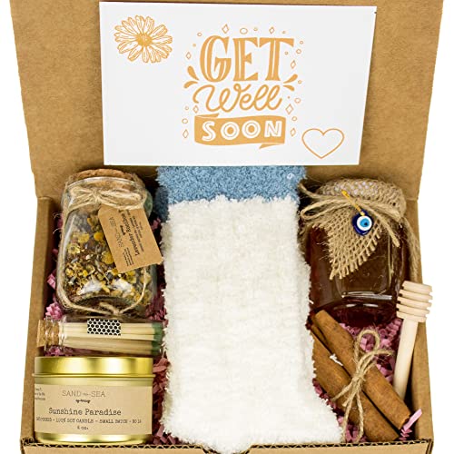 Get Well Soon Gifts for Women - Thoughtful Care Package with Stress Relief Items | Perfect Recovery Gift Basket for Her, Sick Friends, or Self-Care | Ideal for Hospital, Home Recovery & Encouragement