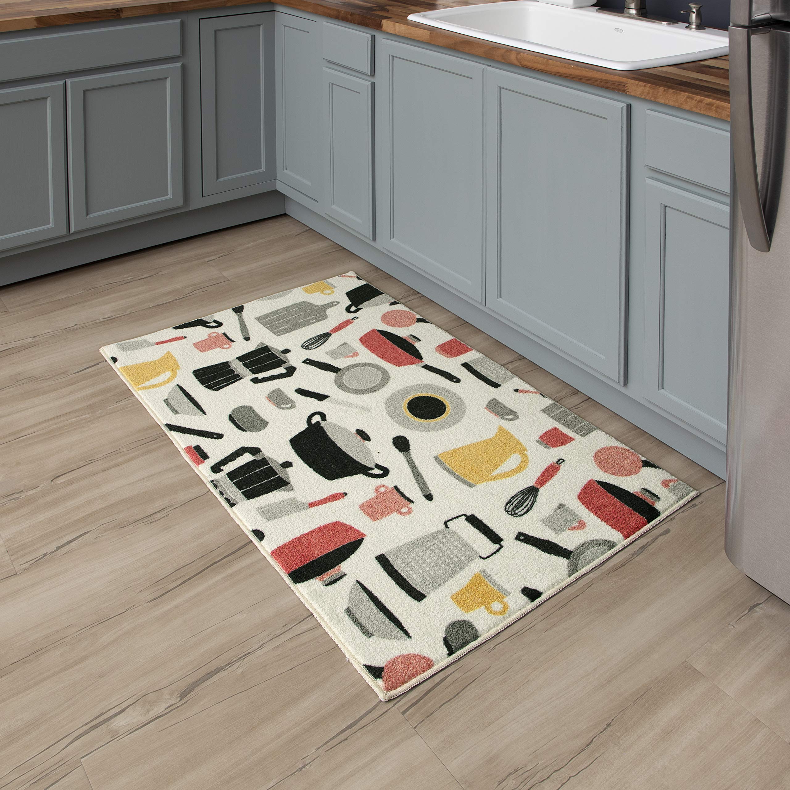 Mohawk Home Machine Washable Printed Kitchen Rug, Non-Slip Absorbent Mat for Kitchen Floor, 2'6