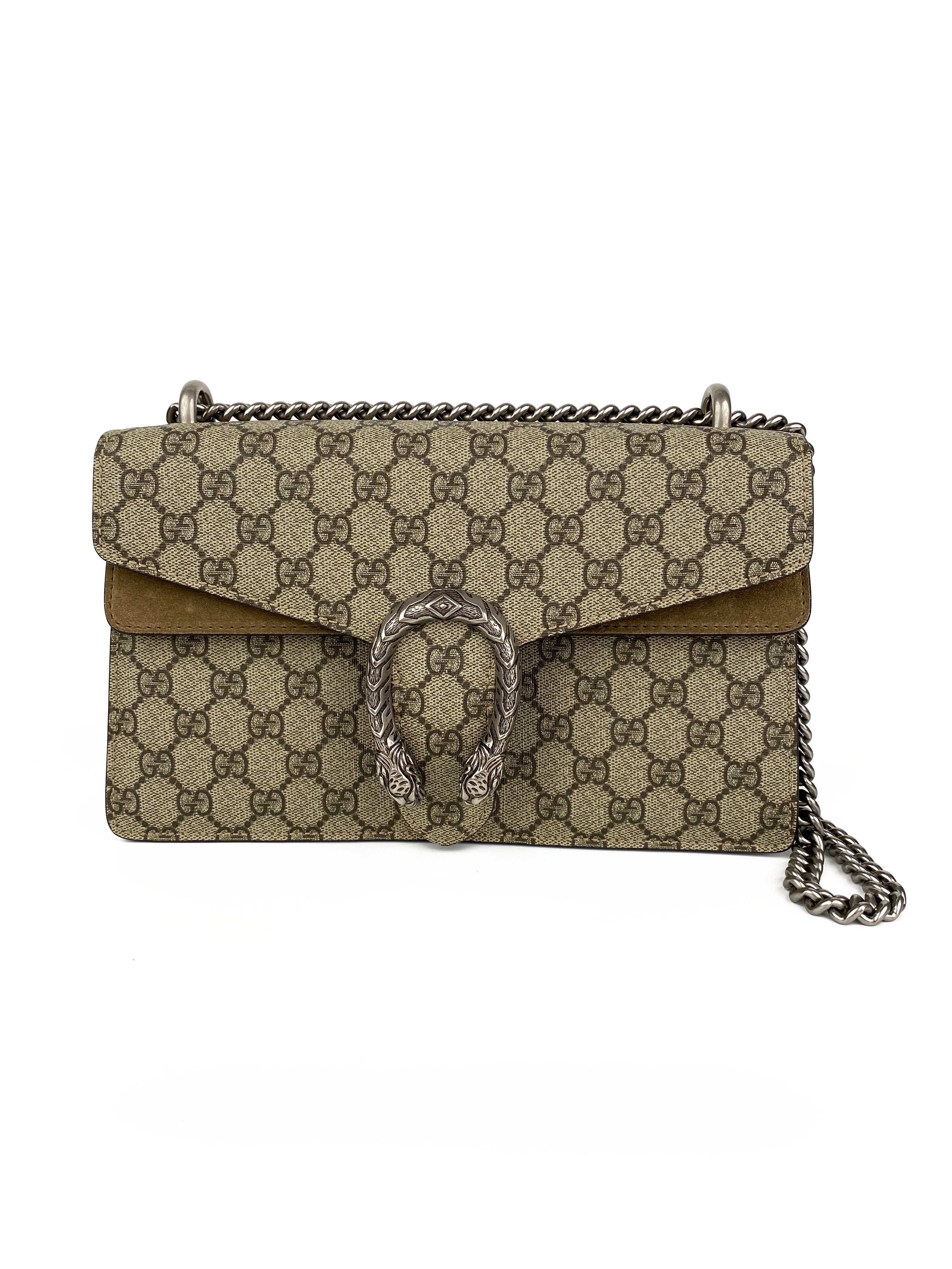 Gucci Small Dionysus Bag with Taupe Trim - Luxury Crossbody Handbag for Women | Perfect for Parties, Date Nights & Everyday Use