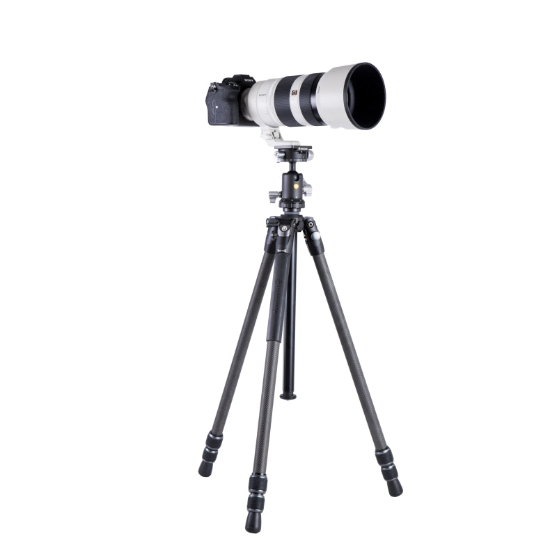 VEO 3 263CB Carbon Fiber Tripod with Dual Axis Ball Head - Lightweight Travel Tripod for DSLR Cameras, Perfect for Photography, Videography & Outdoor Adventures