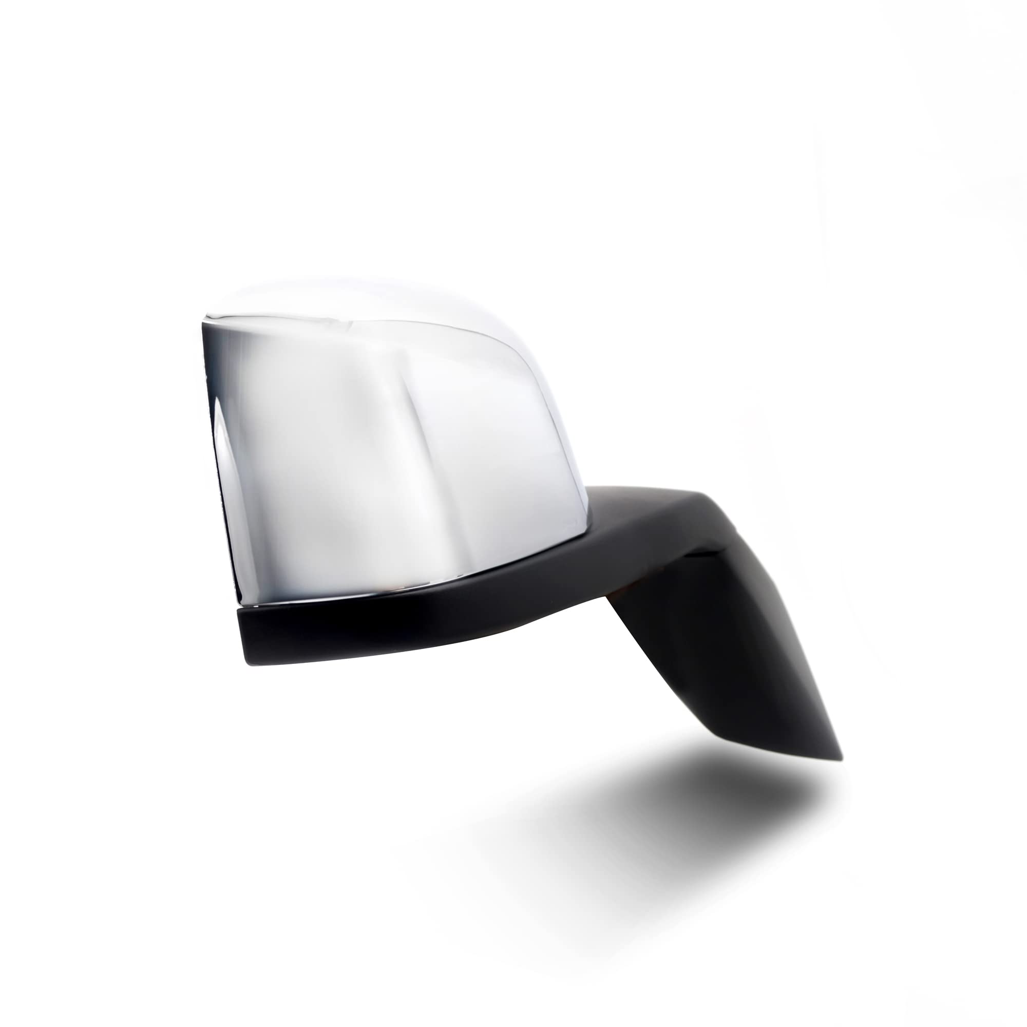 TORQUE Chrome Hood Mirror Replacement for 2004-2017 Volvo VNL Semi Trucks - Left (LHD) & Right (RHD) Side with Mounting Plates (TR009-L/TR009-R) - Perfect for Improved Visibility and Safety While Driving