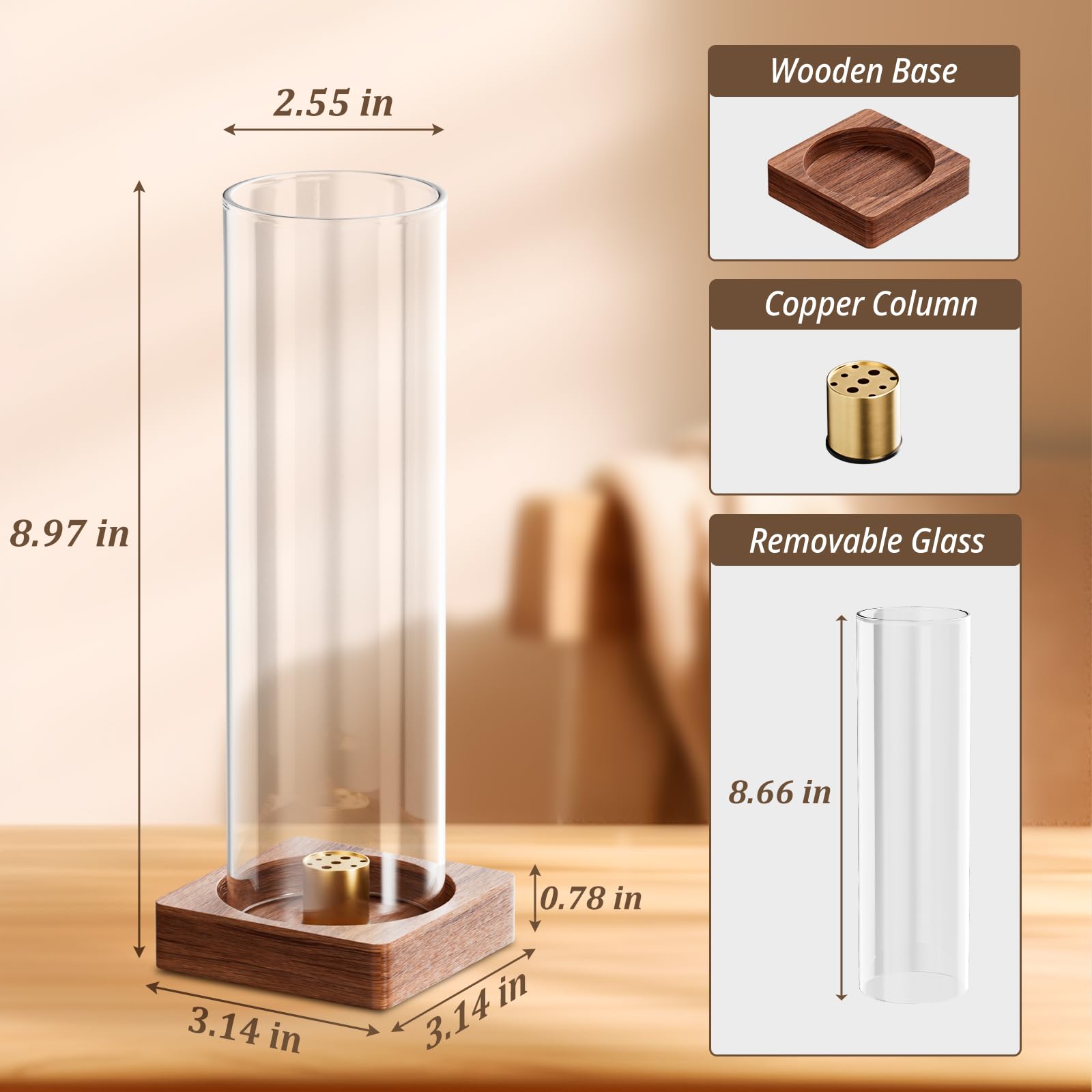 1 Pack Premium Incense Holder for Sticks - Removable Glass Ash Catcher, Anti-Ash Flying Mess-Free Incense Burner - Ideal for Meditation, Yoga, Relaxation & Home Decor - Perfect for Aromatherapy, Spiritual Practice and Creating a Peaceful Atmosphere