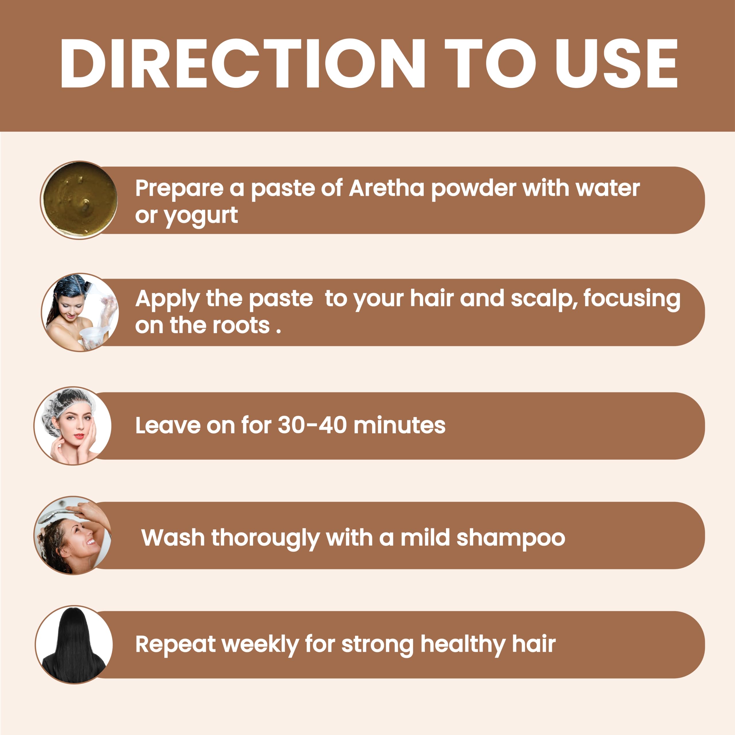 Pure Reetha Powder for Hair & Skin Care - Natural Cleanser, Non-GMO | AMAN HERBALS