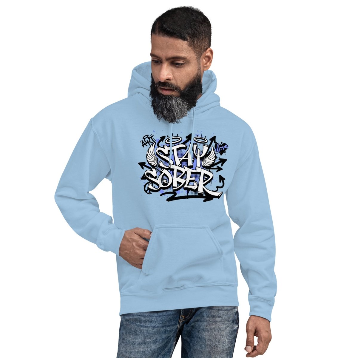 Stay Sober Unisex Hoodie - Timeless Commitment to Sobriety | Comfortable & Stylish Recovery Apparel for AA Meetings, Sober Living & Everyday Wear