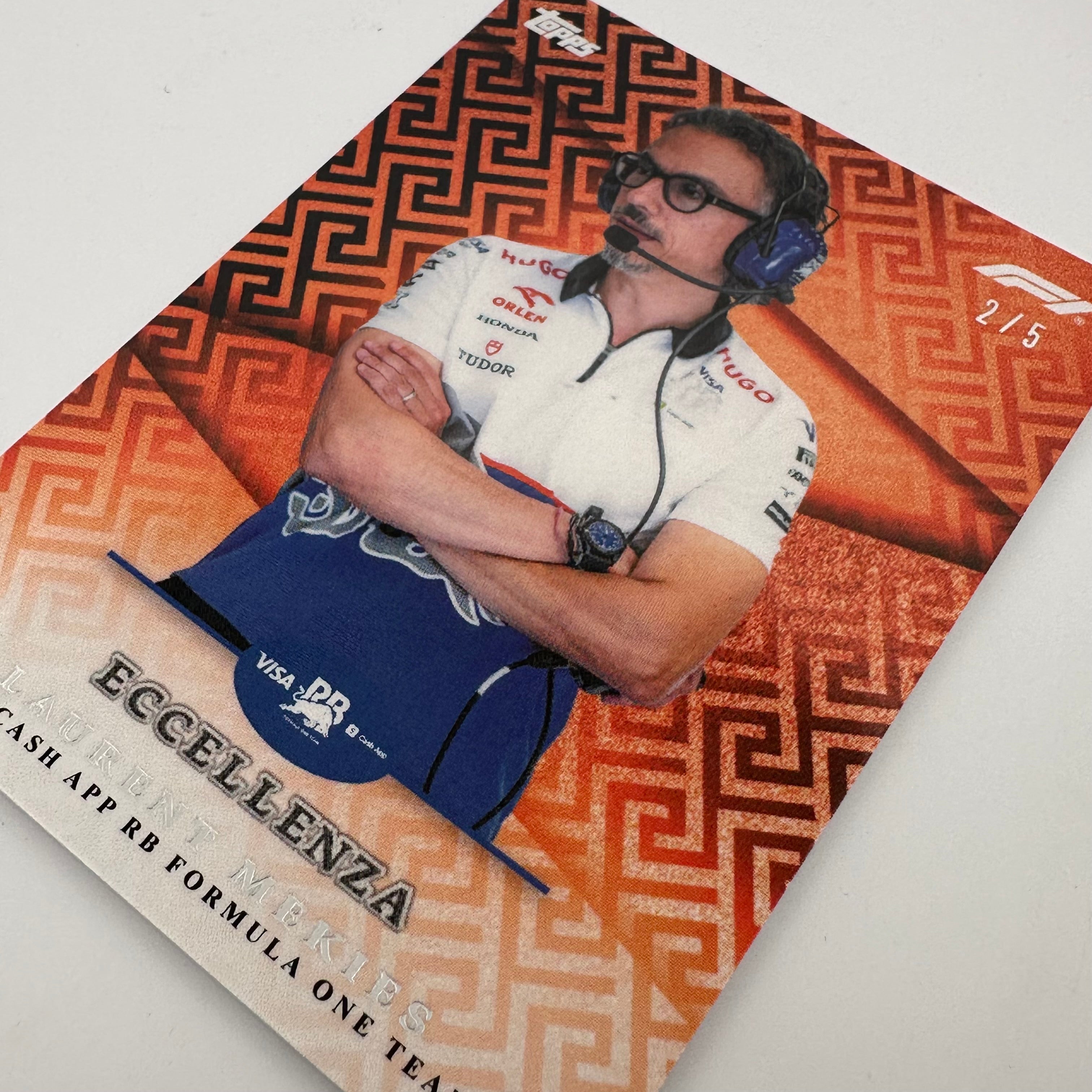 2024 Topps Eccellenza F1 Laurent Mekies Principal Orange Formula 1 Racing Card - Perfect for F1 Collectors, Sports Memorabilia Enthusiasts, and Trading Card Games
