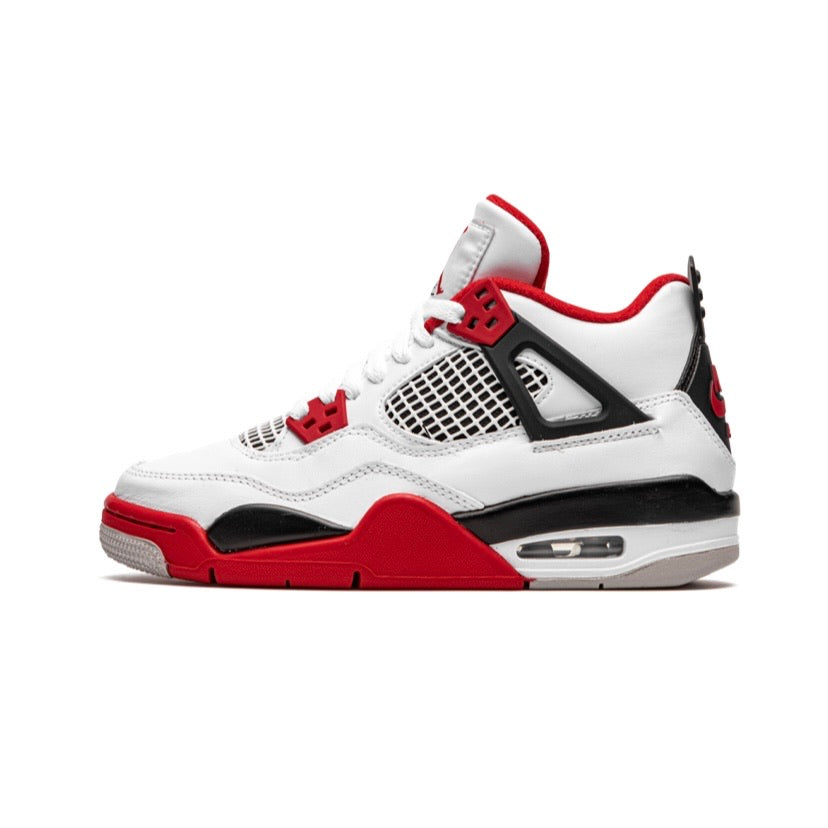 Air Jordan 4 Retro Fire Red 2020 GS - Men's Basketball Shoes for Casual Wear & Street Style | Perfect for Sneaker Collectors & Sports Enthusiasts