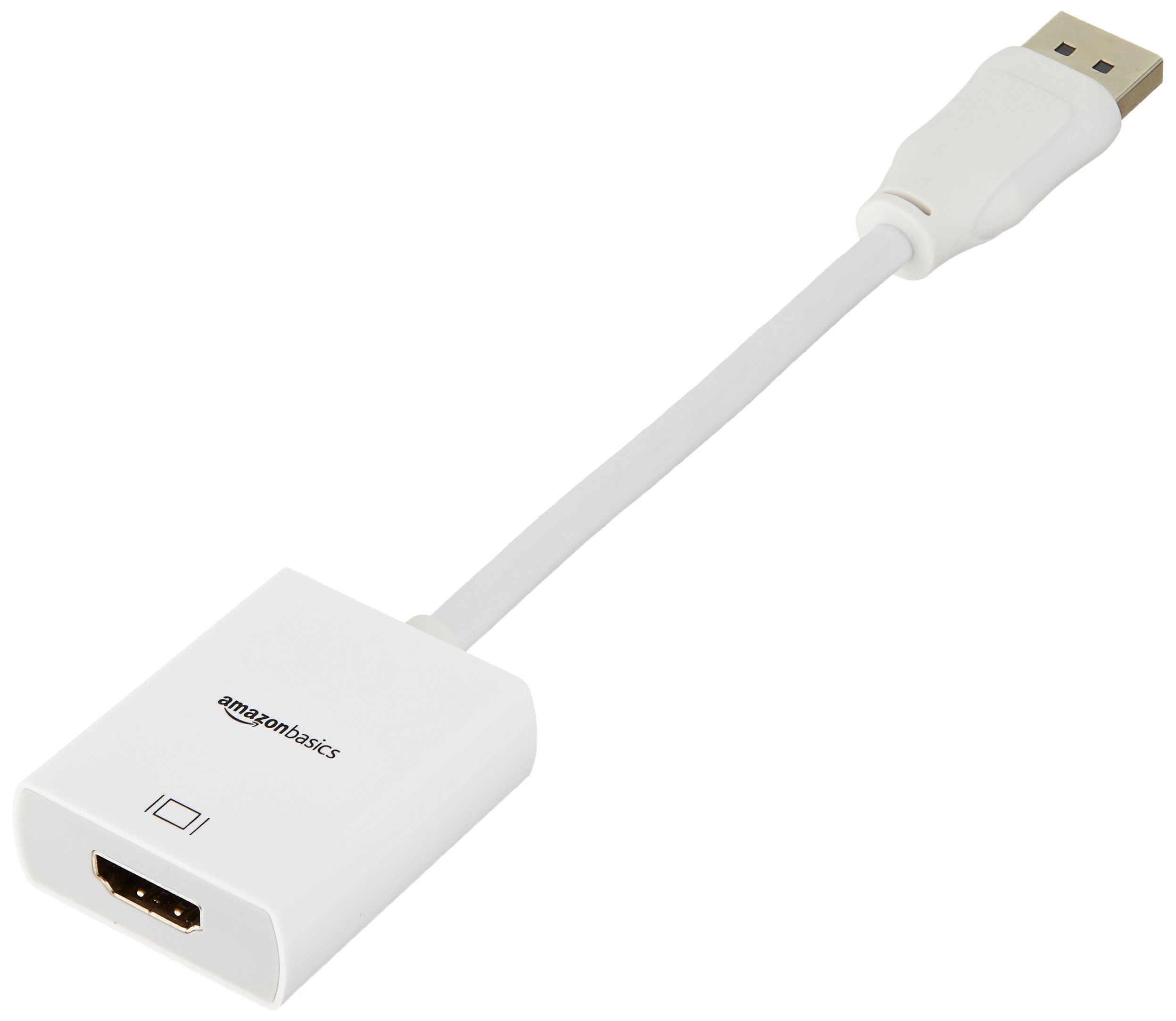 Amazon Basics DisplayPort to HDMI Adapter Cable - 4K 60Hz, Gold-Plated Connectors for PC, Laptop, Monitor - Perfect for Home Office, Gaming, and Presentations
