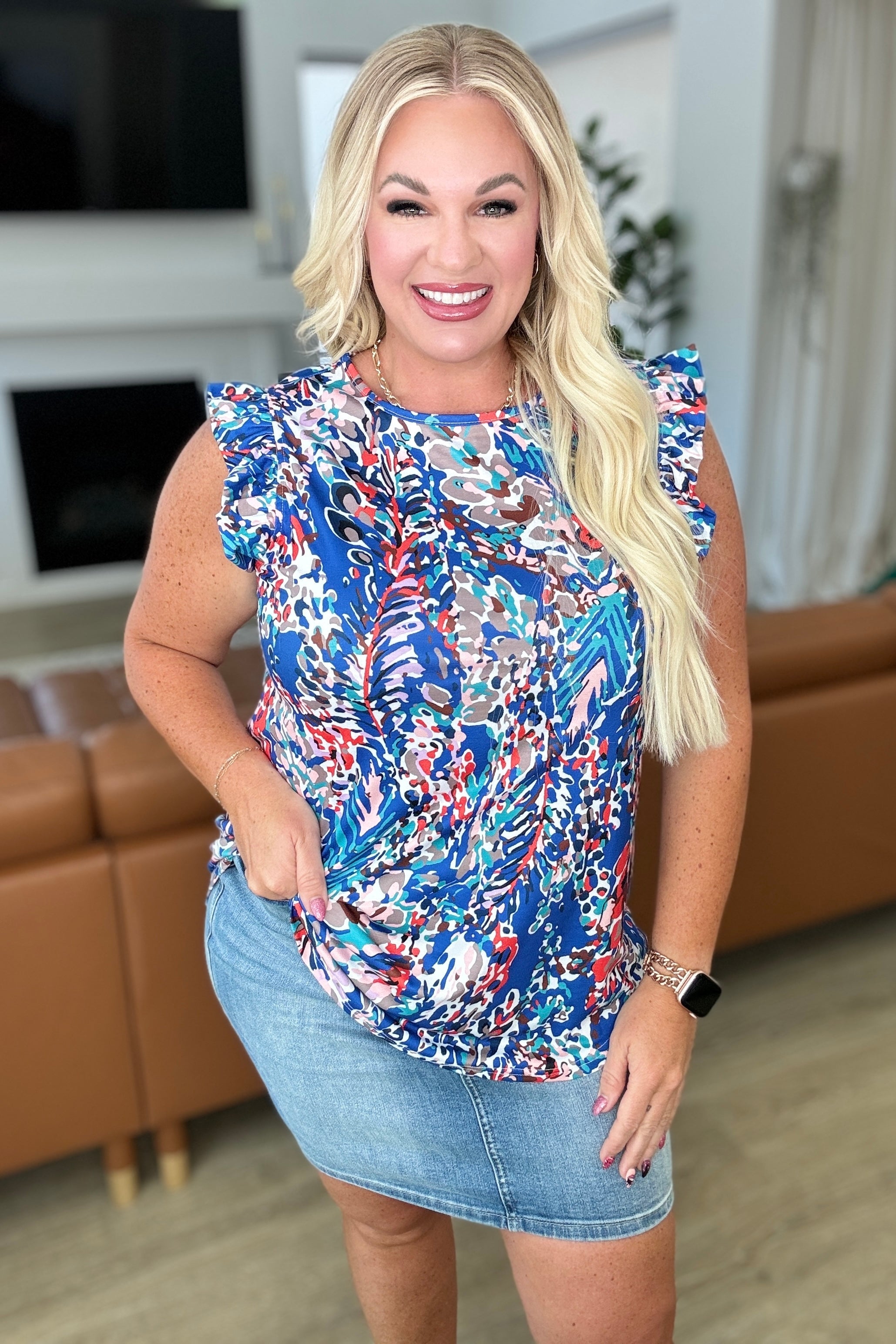 Flutter Sleeve Top for Women - Stylish & Comfortable Blouse for Casual Wear, Office & Date Nights | Trendy Loose Fit Shirt with Elegant Flutter Sleeves