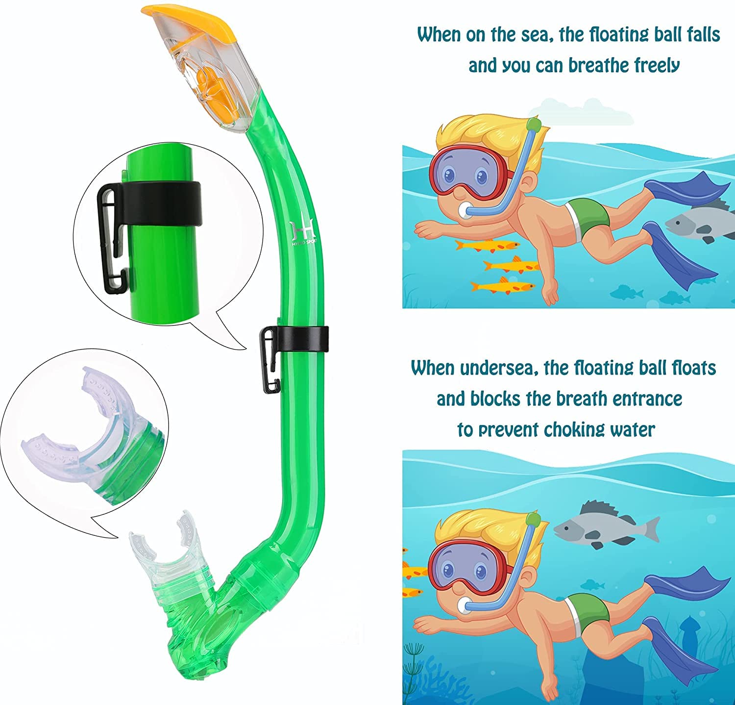 **Kids Snorkel Set - Adjustable Diving Mask, Snorkel & Swim Fins with Anti-Fog & Anti-Leak Design, Includes Mesh Bag - Perfect for Snorkeling, Swimming & Beach Adventures**