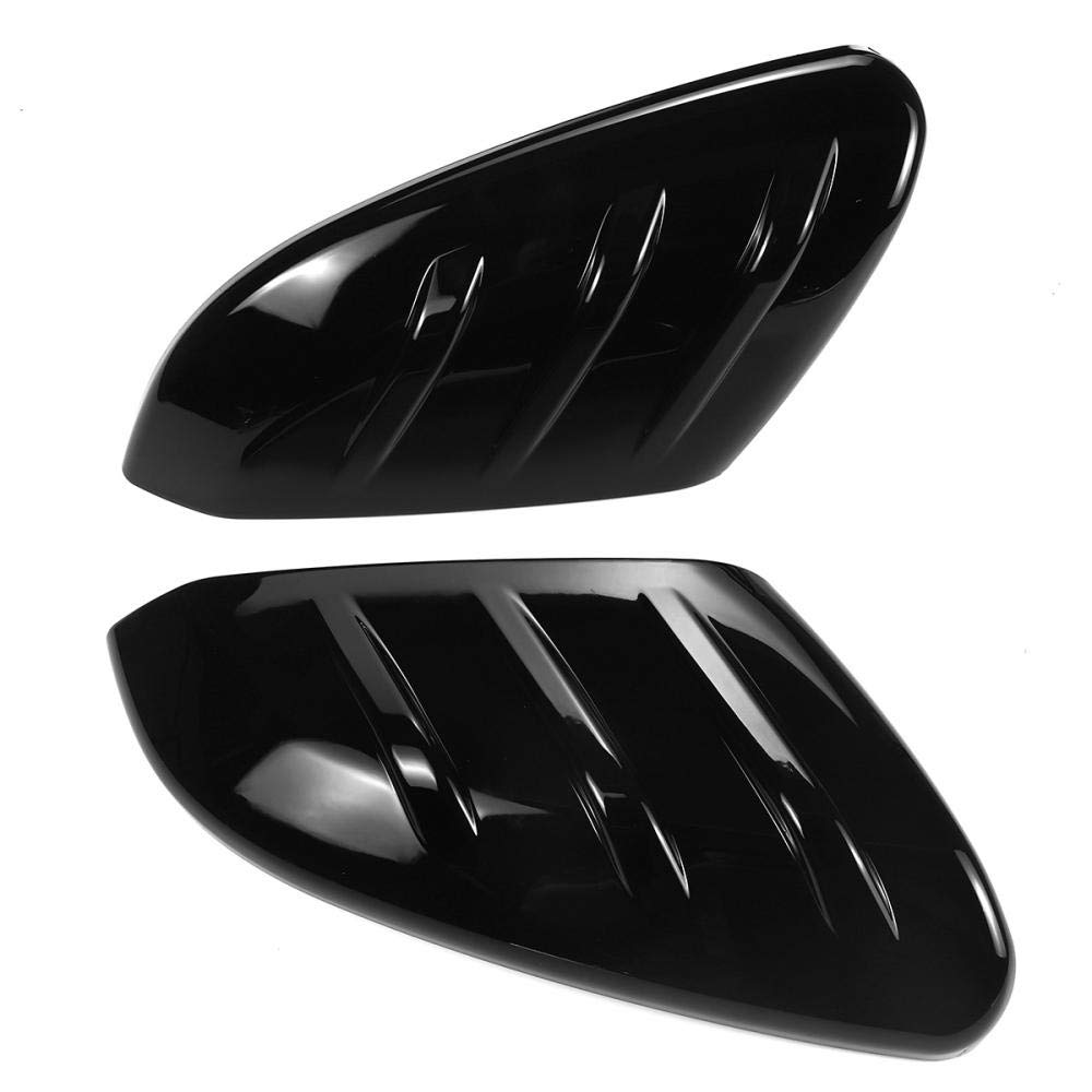 2PCS Glossy Black Car Side Door Rear View Mirror Cover Caps for Honda Civic 2016-2020 | Durable ABS Plastic Mirror Add-On Accessories | Enhance Style & Protection for Daily Driving & Car Shows
