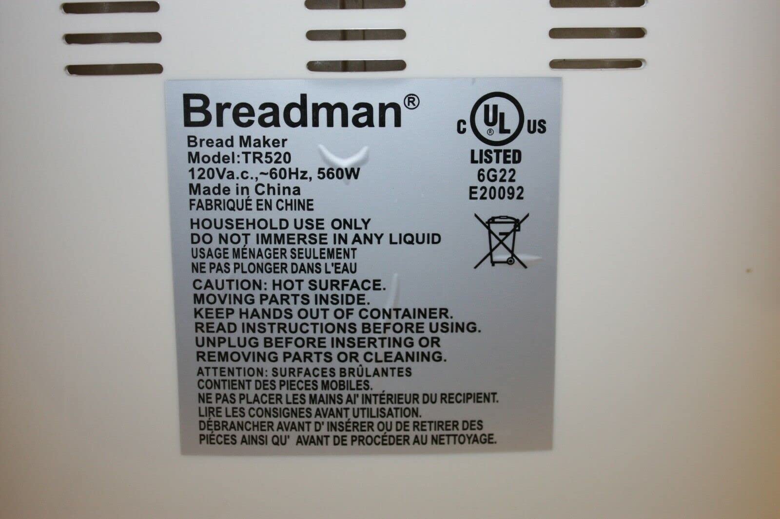 Breadman TR520 Replacement Paddle - Compatible with Breadman Bread Maker Model TR520 - Perfect for Homemade Bread Baking and Dough Kneading