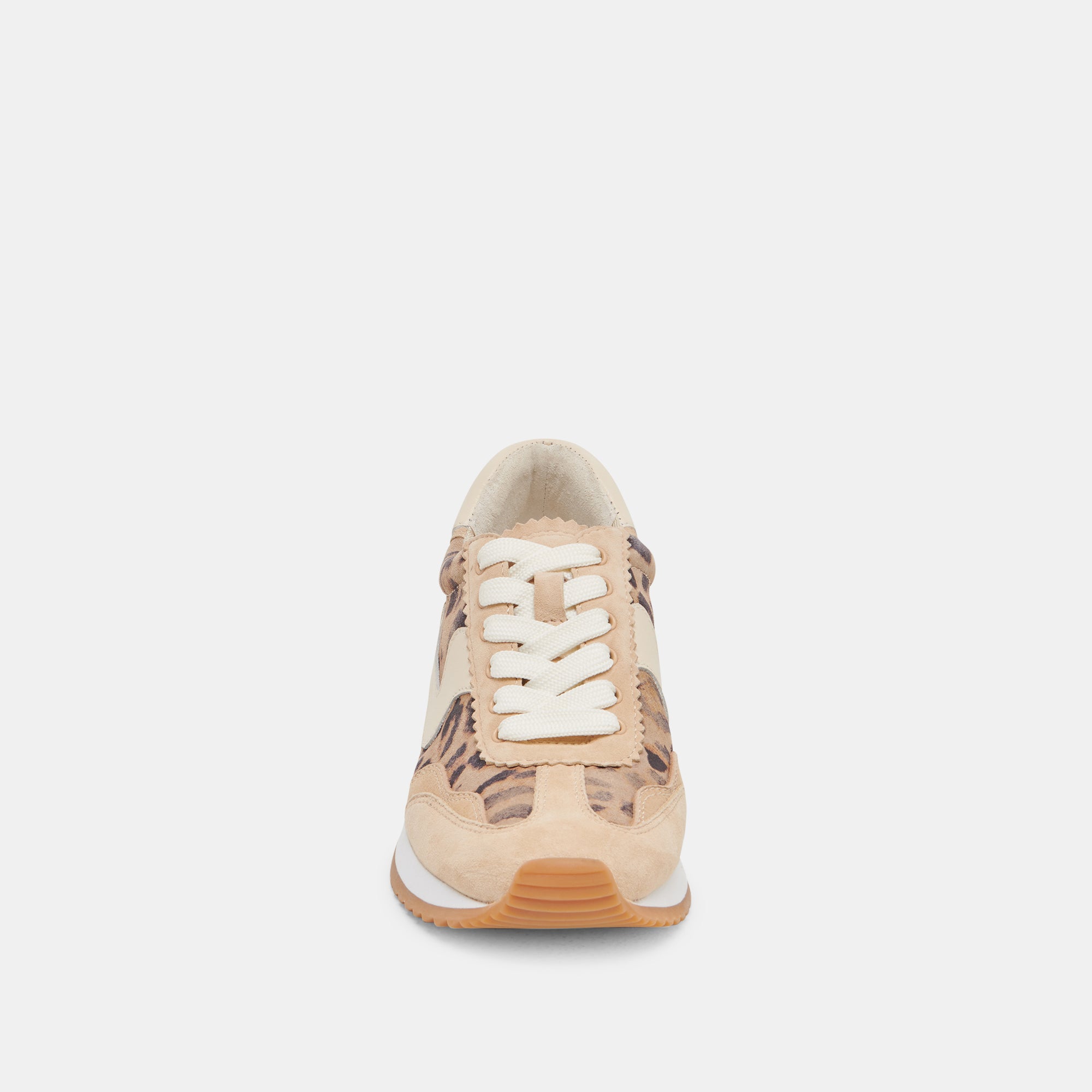 B.NTCD Women's Sneakers - Lightweight Leopard Print Suede Shoes for Casual Wear & Street Fashion