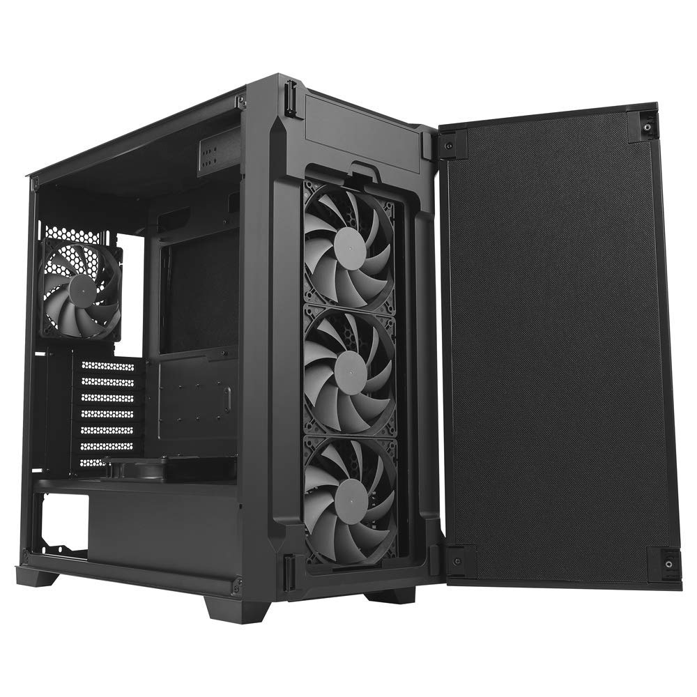 Antec P10 FLUX Mid-Tower PC Case - Silent Gaming Case with 5 x 120mm Fans, Reversible Front Panel & Air-Concentrating Filter - Ideal for Quiet Gaming Rigs & Home Office Workstations