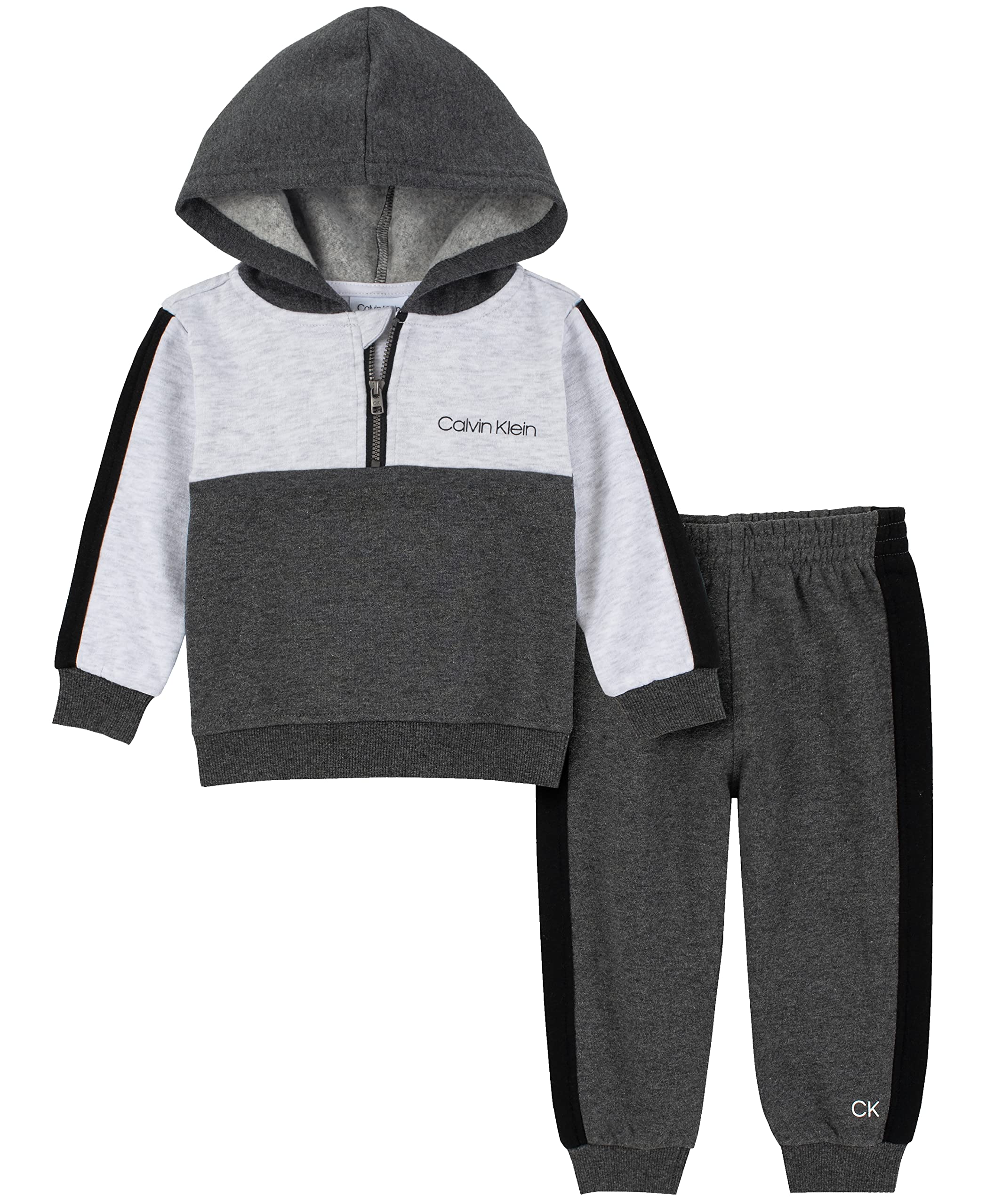Calvin Klein Baby Boys 2-Piece Jogger Set | Soft Cotton Toddler Outfit | Perfect for Playtime, Daycare & Family Outings
