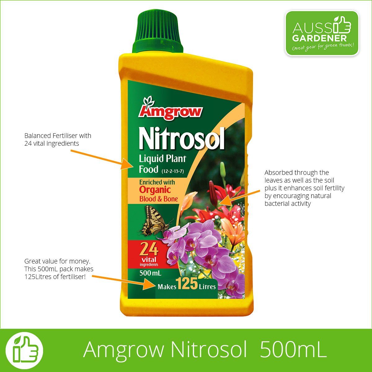 Nitrosol - Premium Organic Hair Growth Serum for Thicker, Fuller Hair | Natural Scalp Treatment for Men & Women | Perfect for Daily Use & Styling