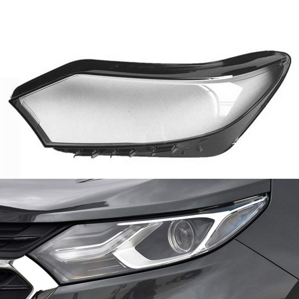 Clear Headlight Lens Cover for Chevy Chevrolet Equinox 2017-2019 | Replacement Headlamp Shell | Durable Car Headlight Cover | Perfect for Night Driving & Foggy Conditions