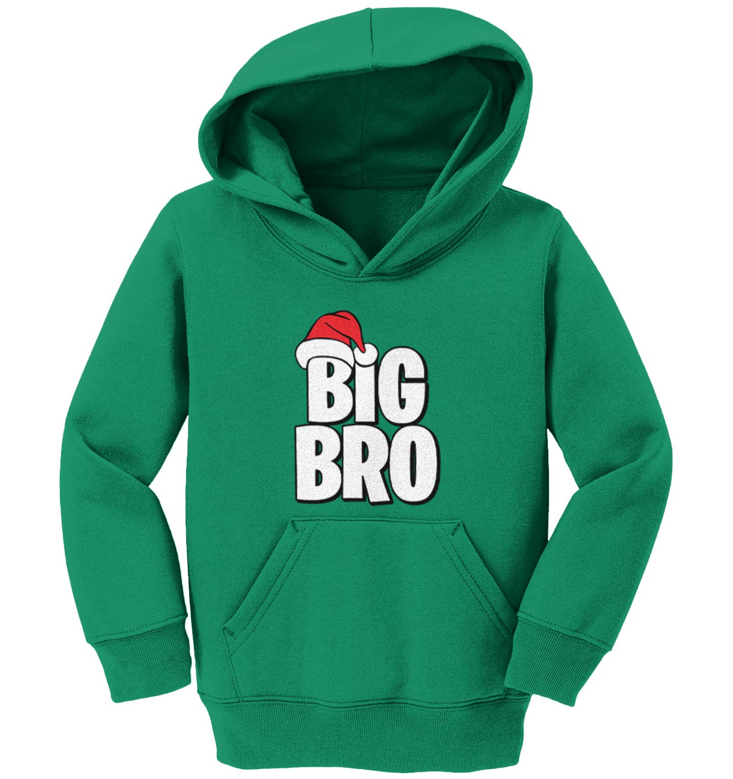Big Bro Santa Hat - Matching Fleece Hoodie for Toddler & Youth | Christmas Family Outfits & Holiday Photo Shoots