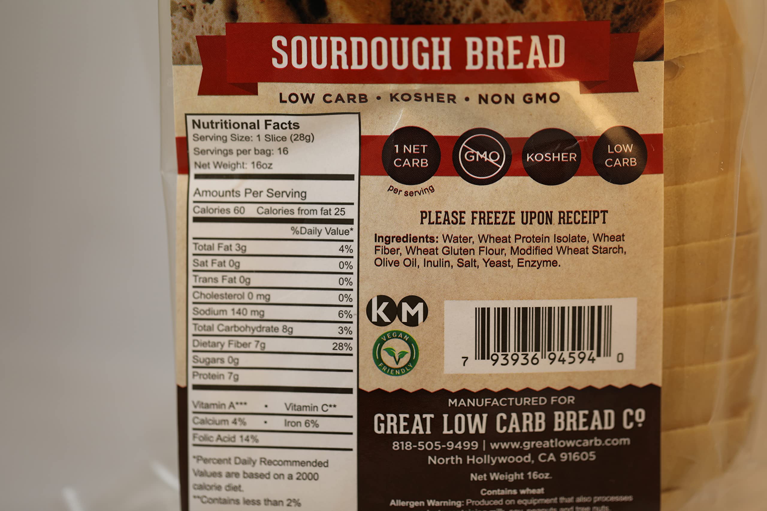 Low Carb & Keto Sourdough Bread - 3 Pack | Gluten Free, High Protein, Sugar Free | Perfect for Ketogenic Diet, Weight Loss & Healthy Breakfast