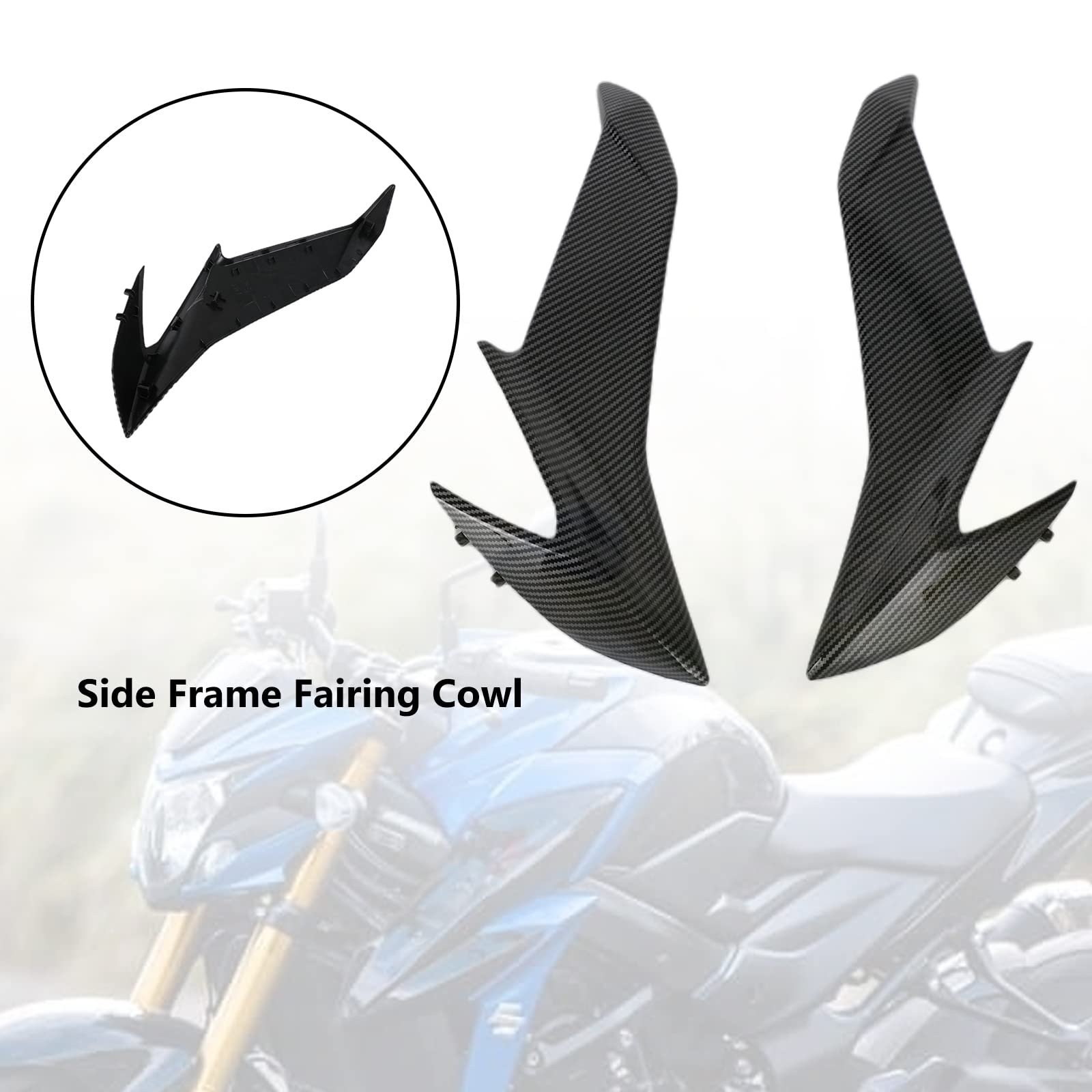 Topteng Motorcycle Side Frame Fairing Cowl Radiator Cover for Suzuki GSX-S 750 GSX-S750 2017-2021 - Durable ABS Plastic Replacement Part for Enhanced Bike Protection & Style - Perfect for Street Riding, Commuting & Custom Builds