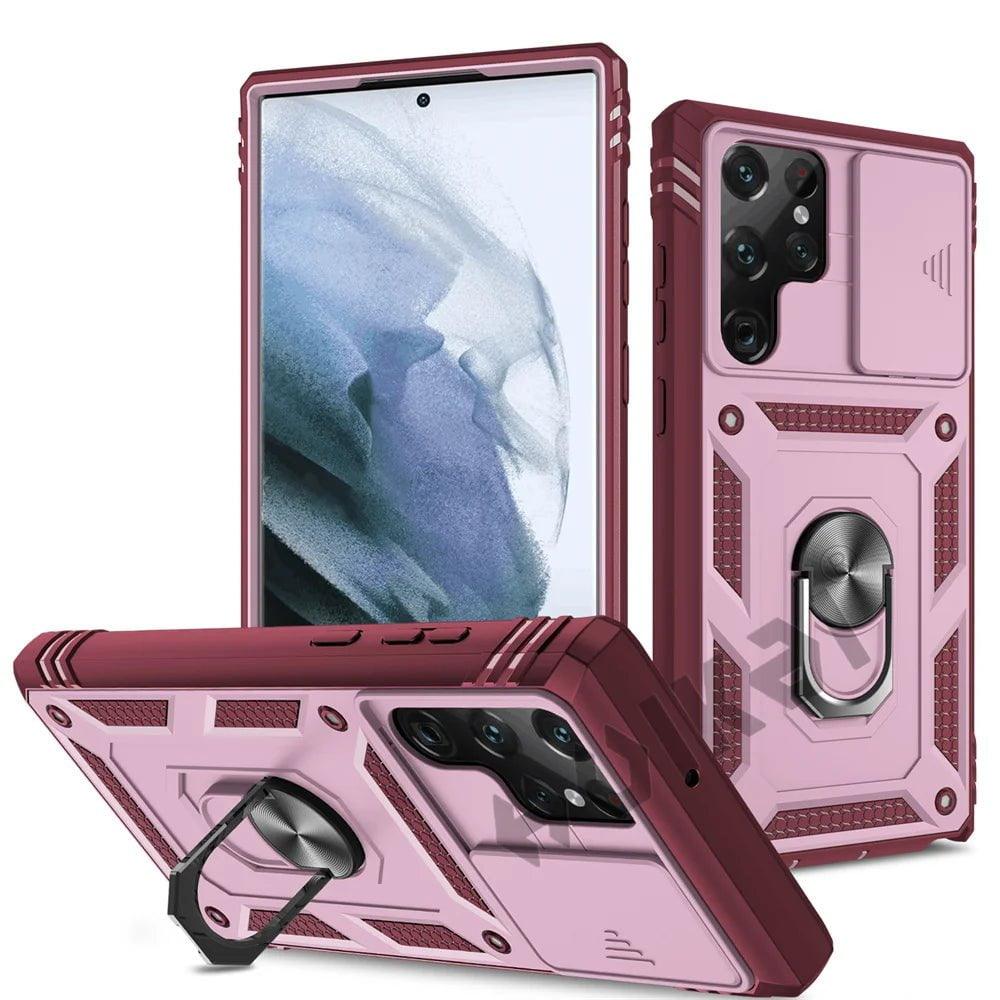 Samsung Galaxy S24 Plus Heavy Duty Phone Case with Ring Kickstand - Perfect for Hands-Free Viewing, Gaming, and Video Calls